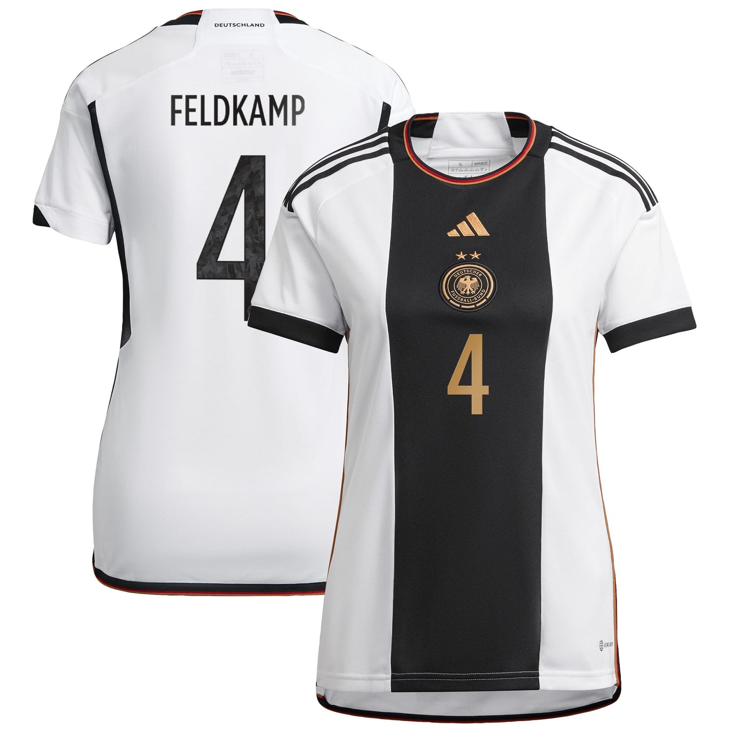 Germany National Team Home Jersey Shirt player Jana Feldkamp 4 printing for Women