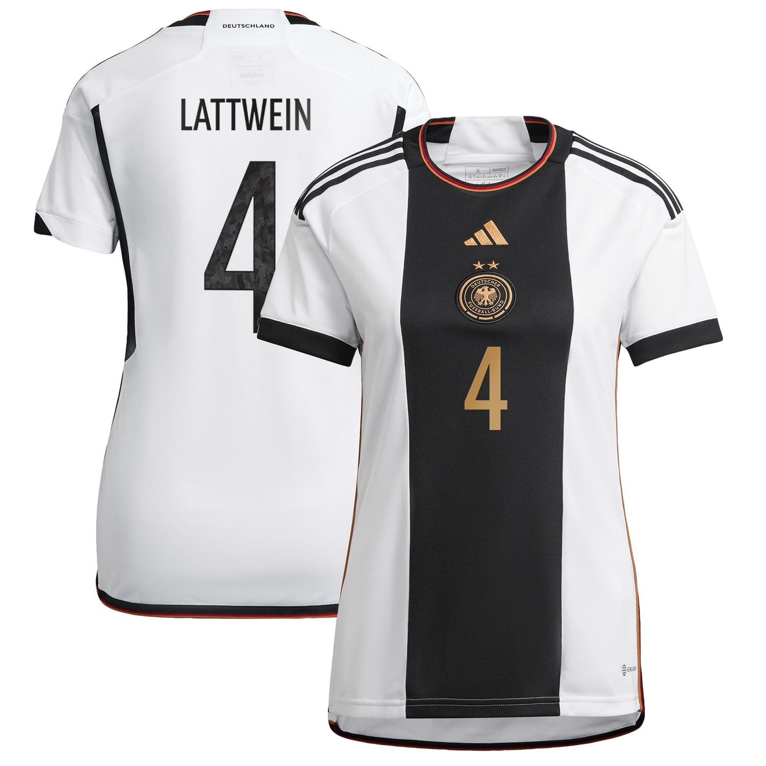 Germany National Team Home Jersey Shirt player Lena Lattwein 4 printing for Women