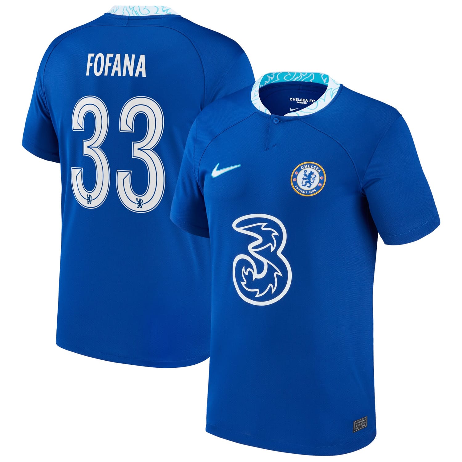 Premier League Chelsea Home Cup Jersey Shirt 2022-23 player Wesley Fofana 33 printing for Men