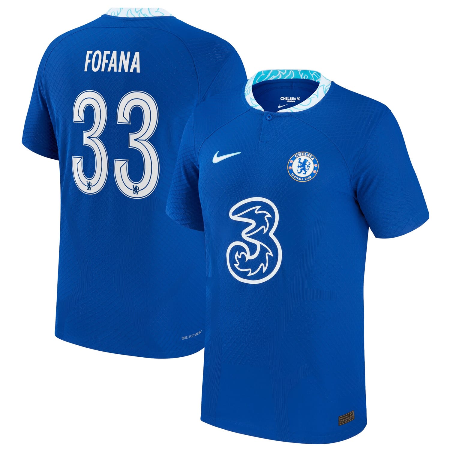 Premier League Chelsea Home Cup Authentic Jersey Shirt 2022-23 player Wesley Fofana 33 printing for Men