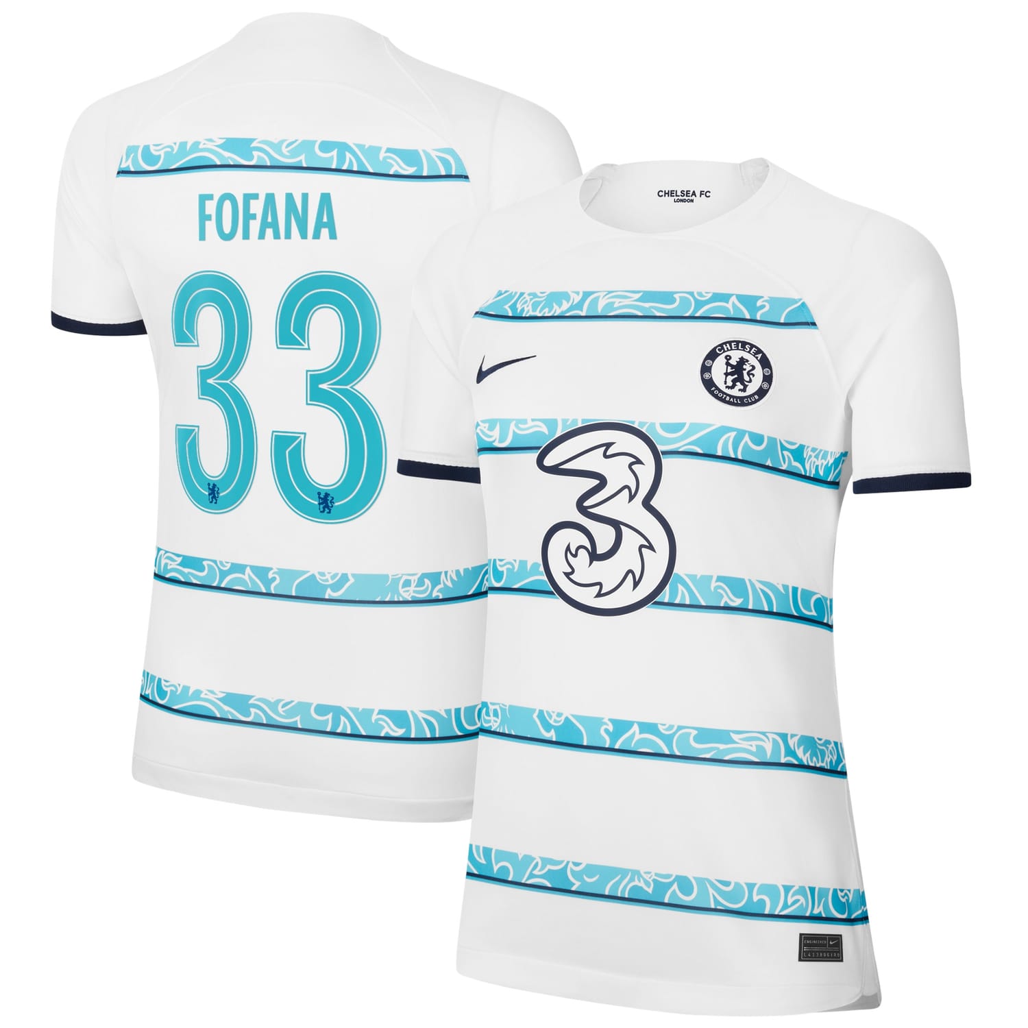 Premier League Chelsea Away Cup Jersey Shirt 2022-23 player Wesley Fofana 33 printing for Women