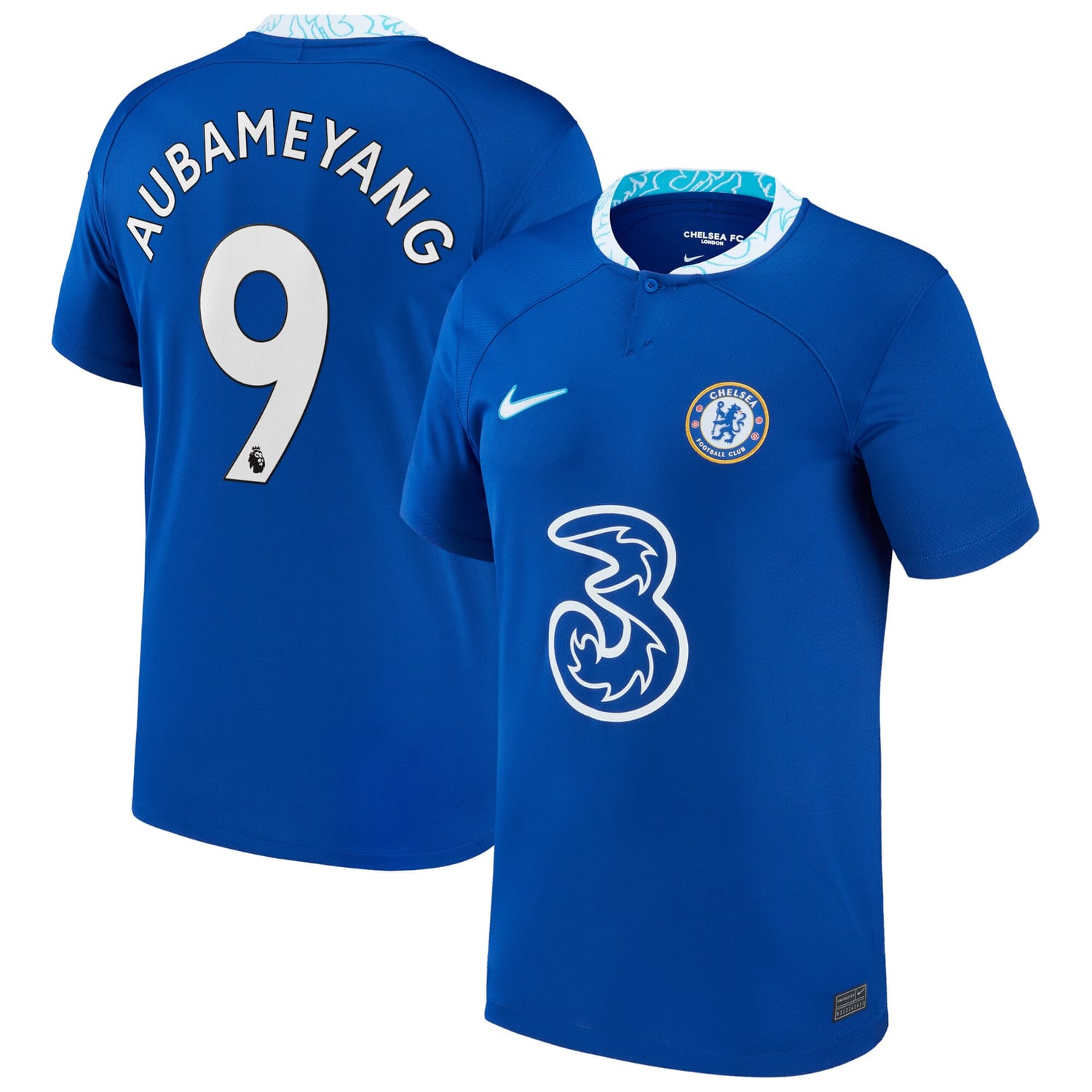 Premier League Chelsea Home Jersey Shirt 2022-23 player Pierre-Emerick Aubameyang 9 printing for Men