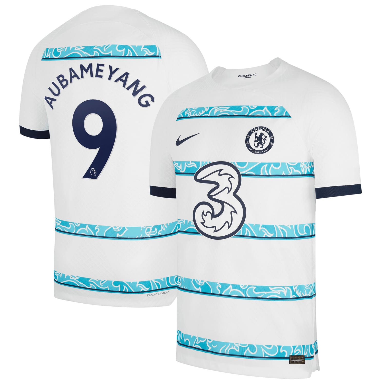 Premier League Chelsea Away Authentic Jersey Shirt 2022-23 player Pierre-Emerick Aubameyang 9 printing for Men