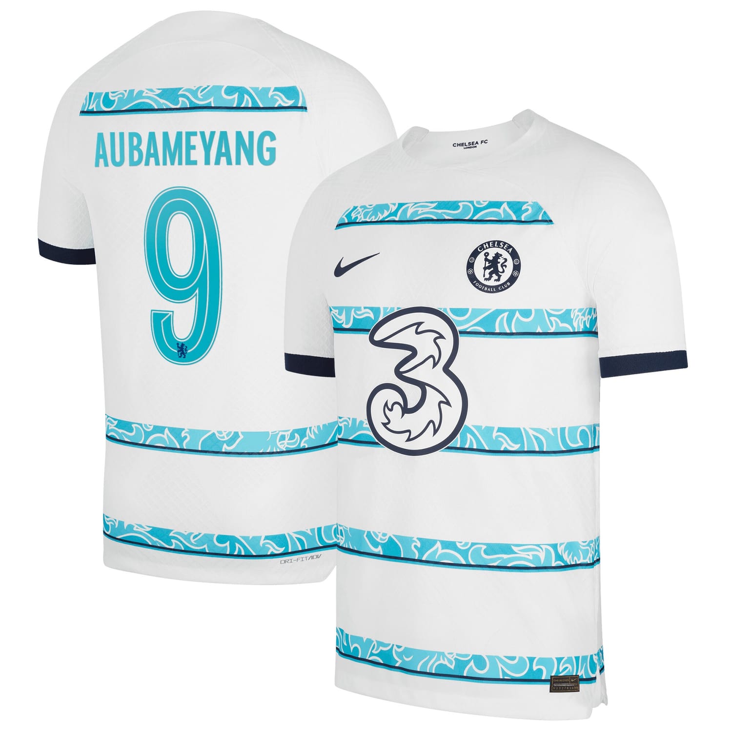 Premier League Chelsea Away Cup Authentic Jersey Shirt 2022-23 player Pierre-Emerick Aubameyang 9 printing for Men