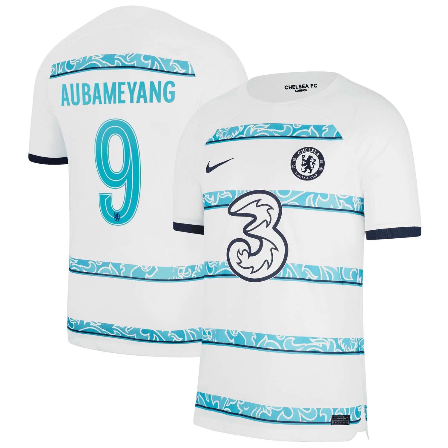 Premier League Chelsea Away Cup Jersey Shirt 2022-23 player Pierre-Emerick Aubameyang 9 printing for Men