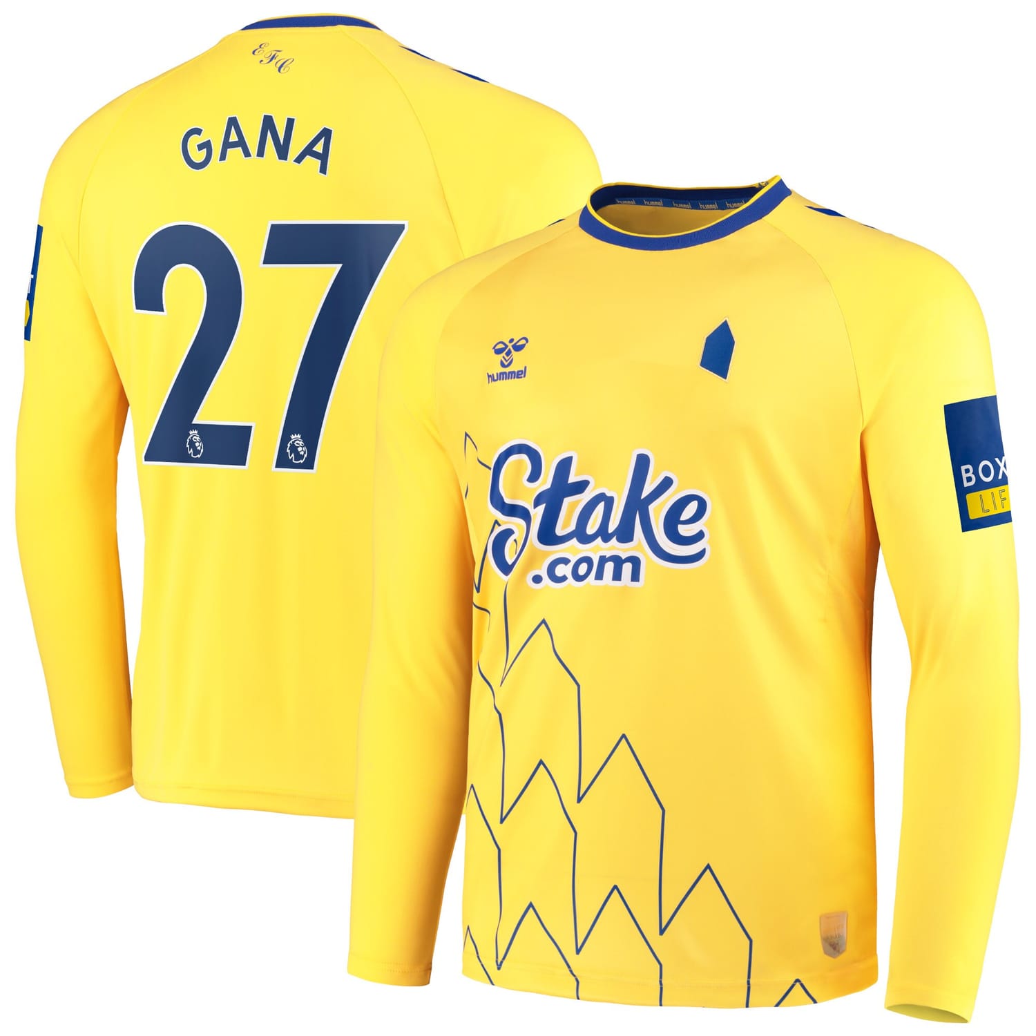Premier League Everton Third Jersey Shirt Long Sleeve 2022-23 player Idrissa Gueye 27 printing for Men