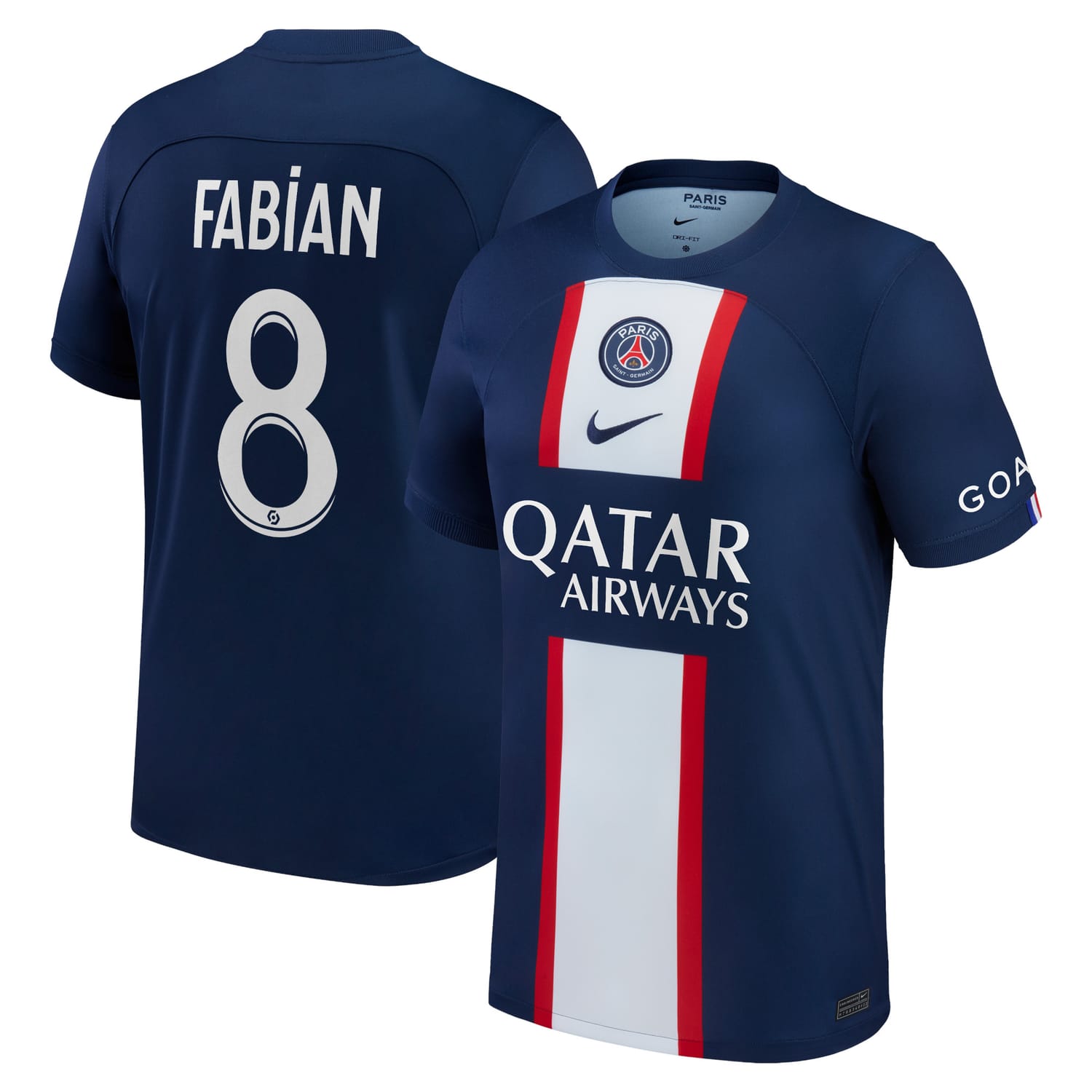 Ligue 1 Paris Saint-Germain Home Jersey Shirt 2022-23 player Fabian Ruiz 8 printing for Men