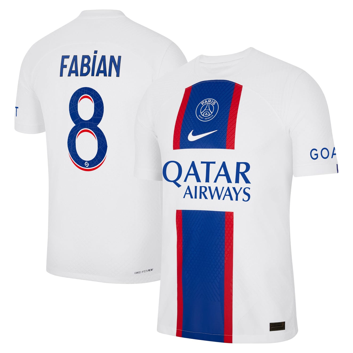 Ligue 1 Paris Saint-Germain Third Authentic Jersey Shirt 2022-23 player Fabian Ruiz 8 printing for Men