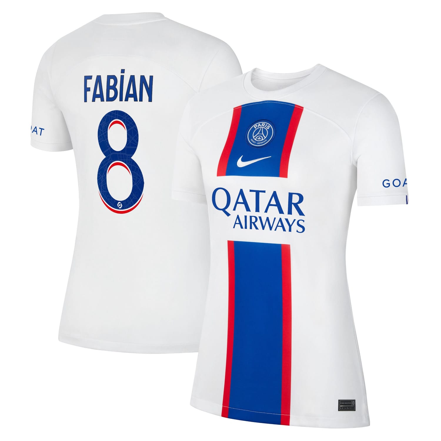 Ligue 1 Paris Saint-Germain Third Jersey Shirt 2022-23 player Fabian Ruiz 8 printing for Women