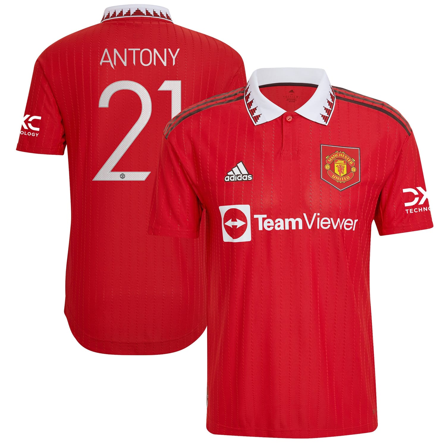 Premier League Manchester United Home Cup Authentic Jersey Shirt 2022-23 player Antony 21 printing for Men