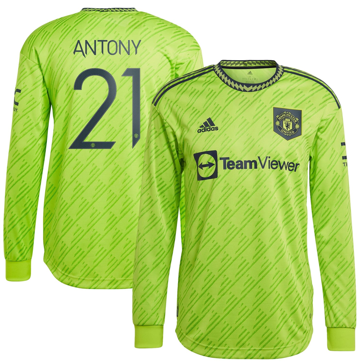 Premier League Manchester United Third Cup Authentic Jersey Shirt Long Sleeve 2022-23 player Antony 21 printing for Men