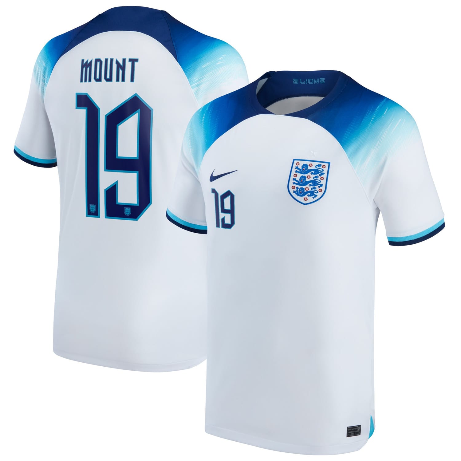 England National Team Home Jersey Shirt 2022 player Mason Mount 19 printing for Men