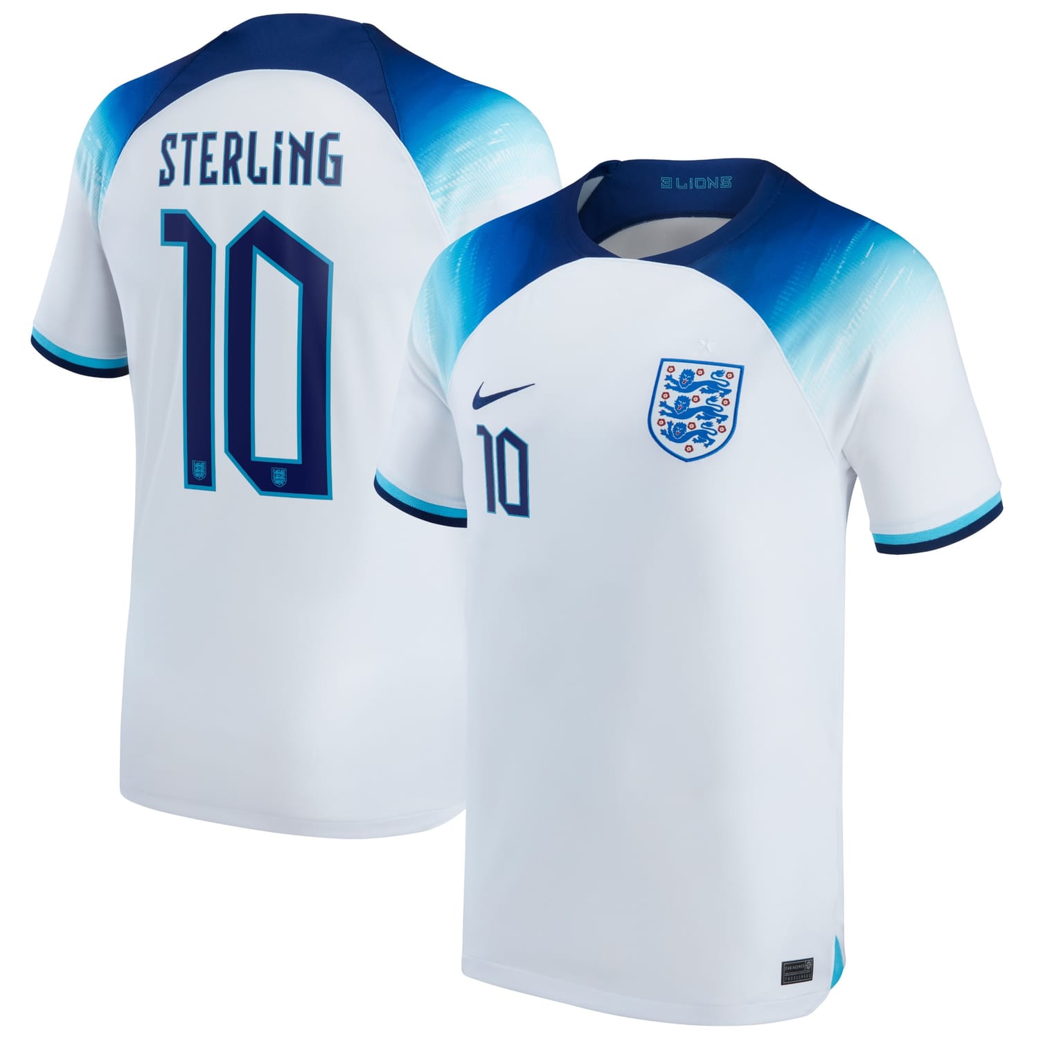 England National Team Home Jersey Shirt 2022 player Raheem Sterling 10 printing for Men
