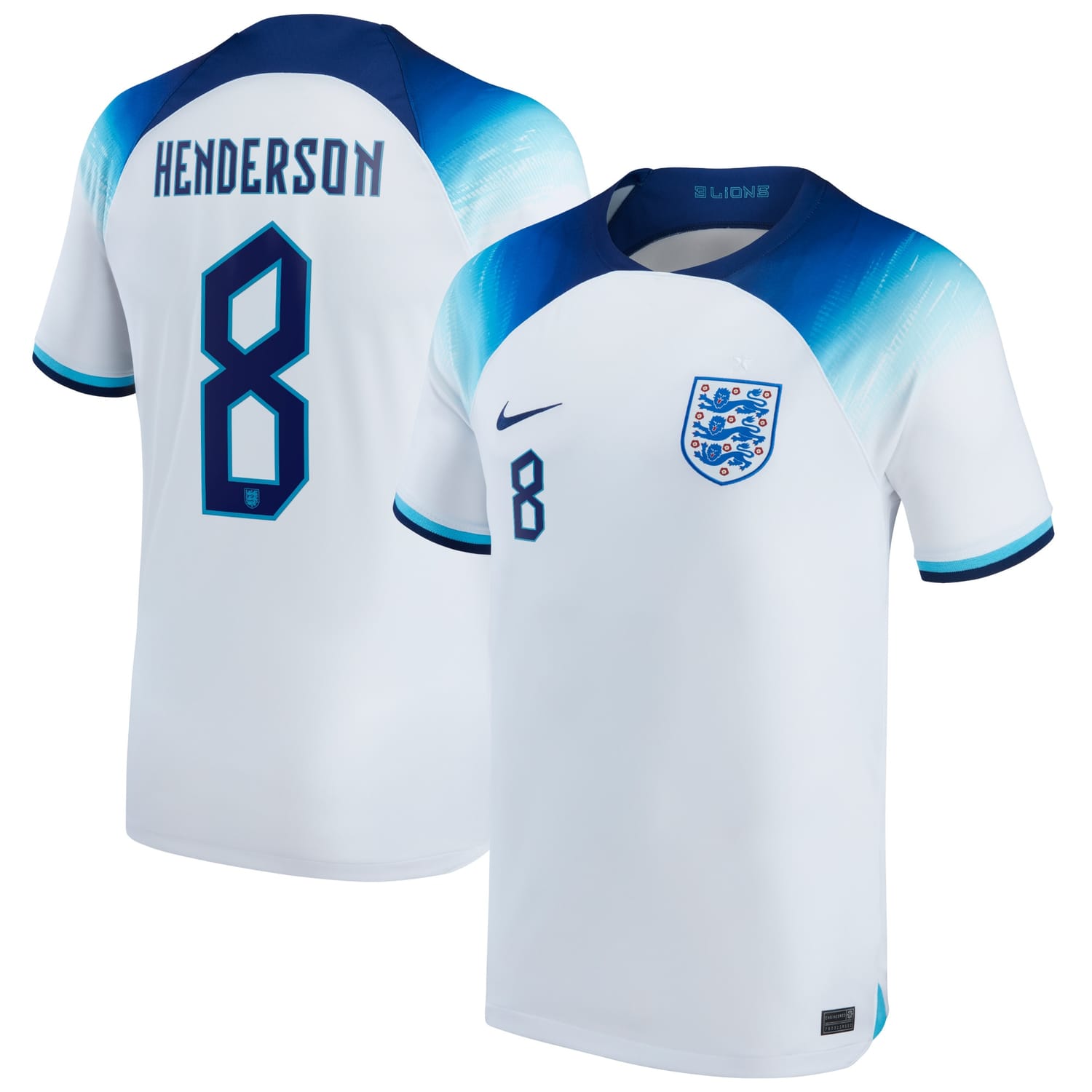England National Team Home Jersey Shirt 2022 player Jordan Henderson 8 printing for Men