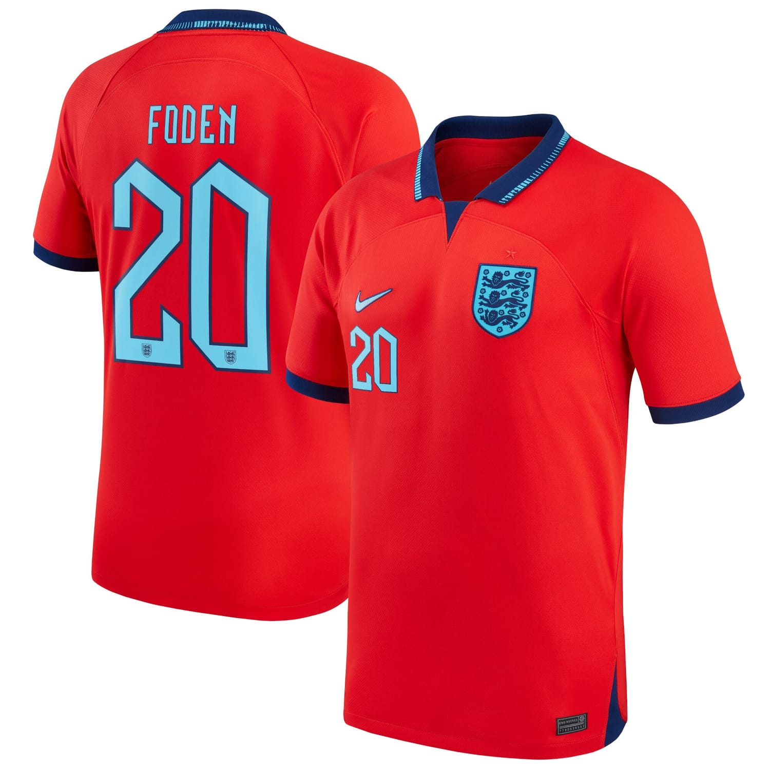 England National Team Away Jersey Shirt 2022 player Phil Foden 20 printing for Men