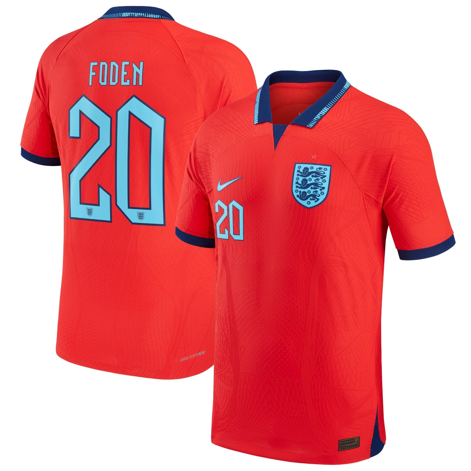 England National Team Away Authentic Jersey Shirt 2022 player Phil Foden 20 printing for Men