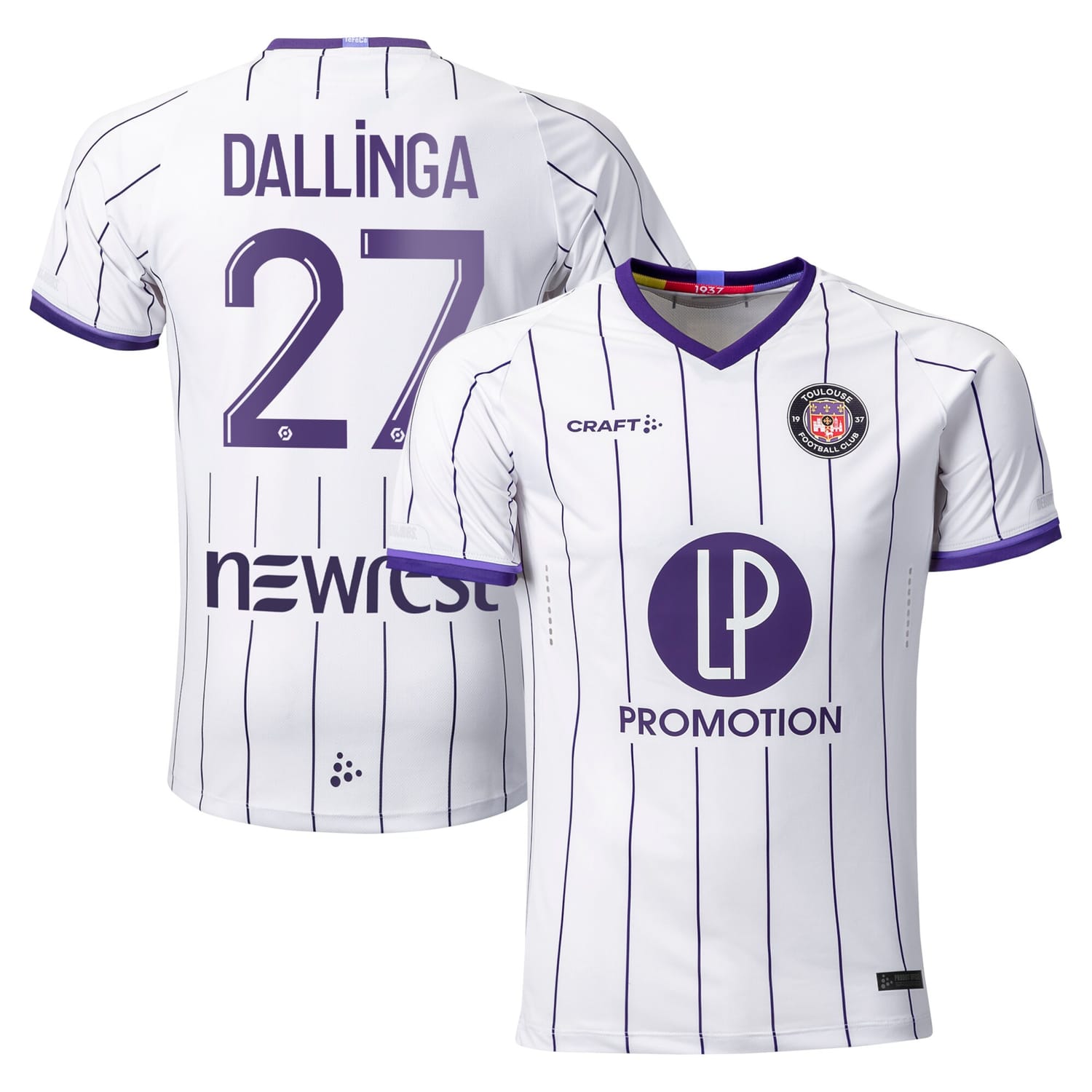 Ligue 1 Toulouse Home Pro Jersey Shirt 2022-23 player Thijs Dallinga 27 printing for Men