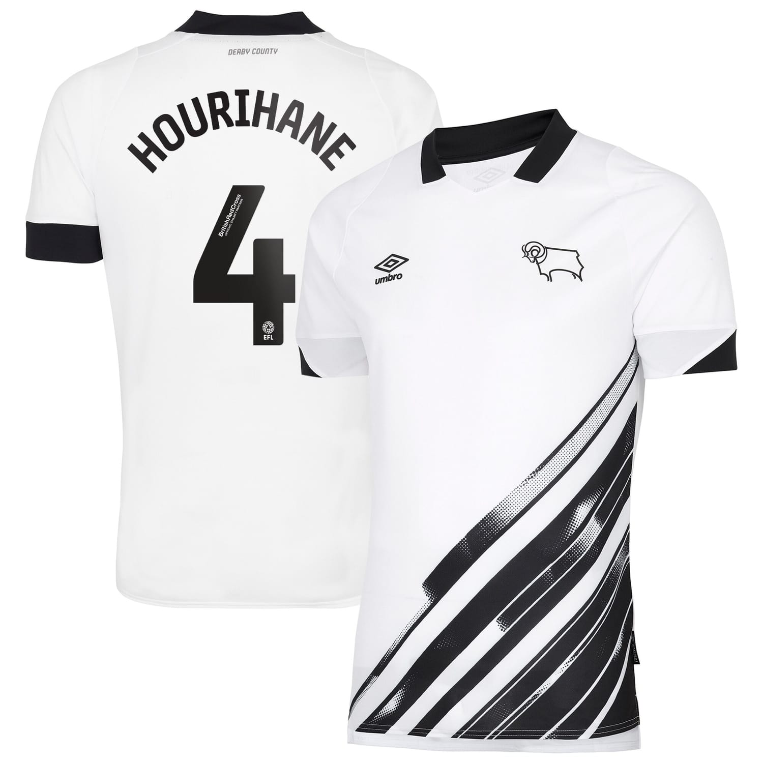 EFL League One Derby County Home Jersey Shirt 2022-23 player Hourihane 4 printing for Men