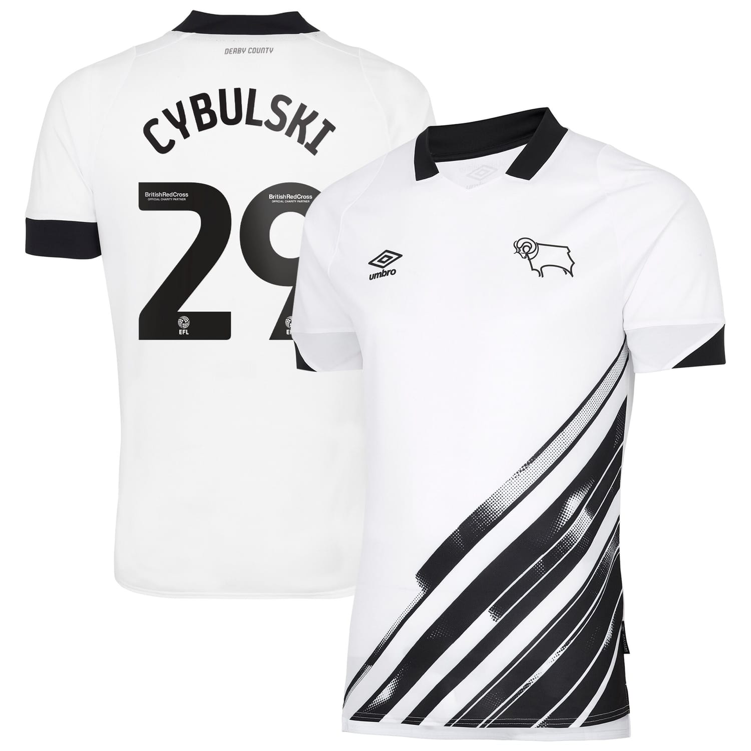 EFL League One Derby County Home Jersey Shirt 2022-23 player Cybulski 29 printing for Men