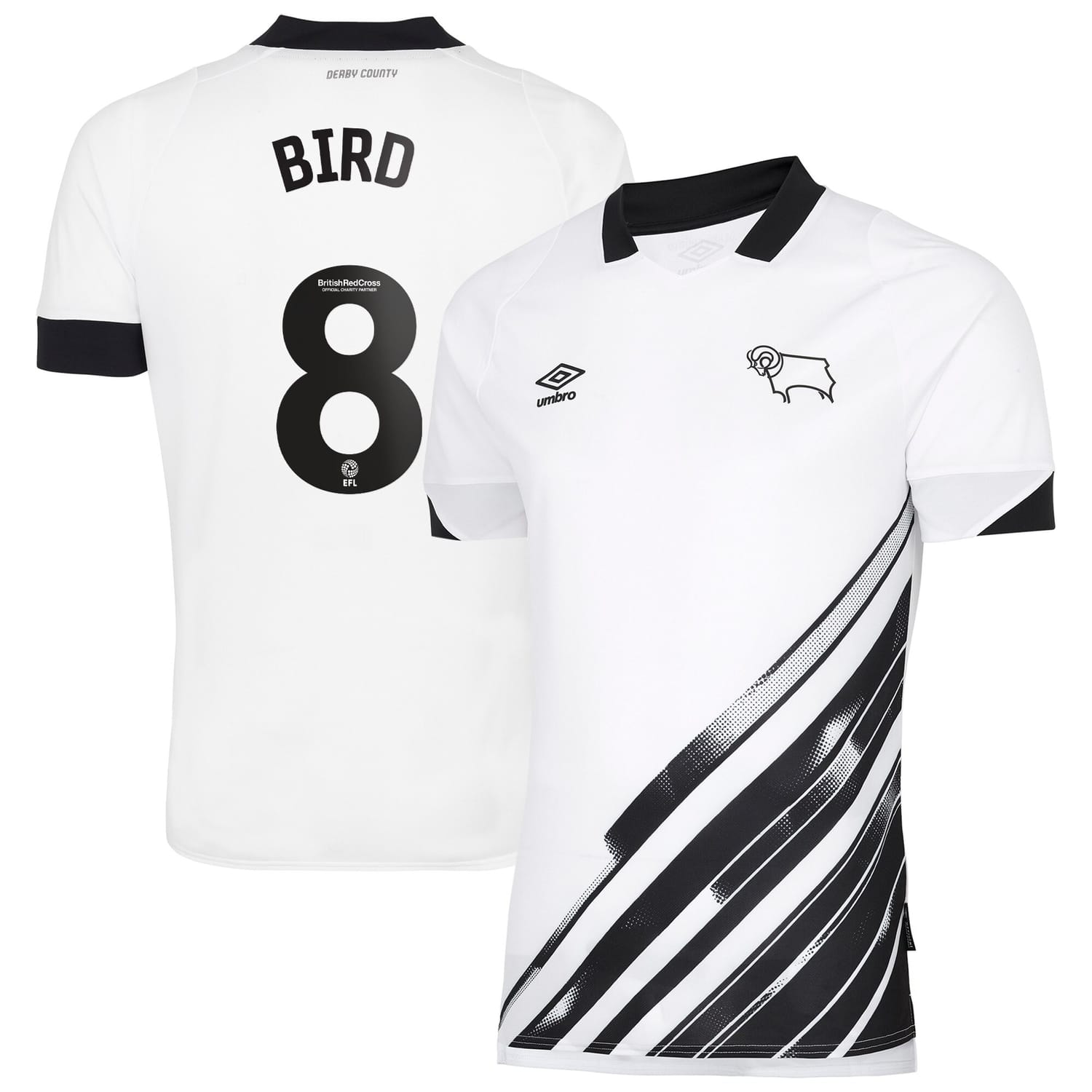 EFL League One Derby County Home Jersey Shirt 2022-23 player Bird 8 printing for Men