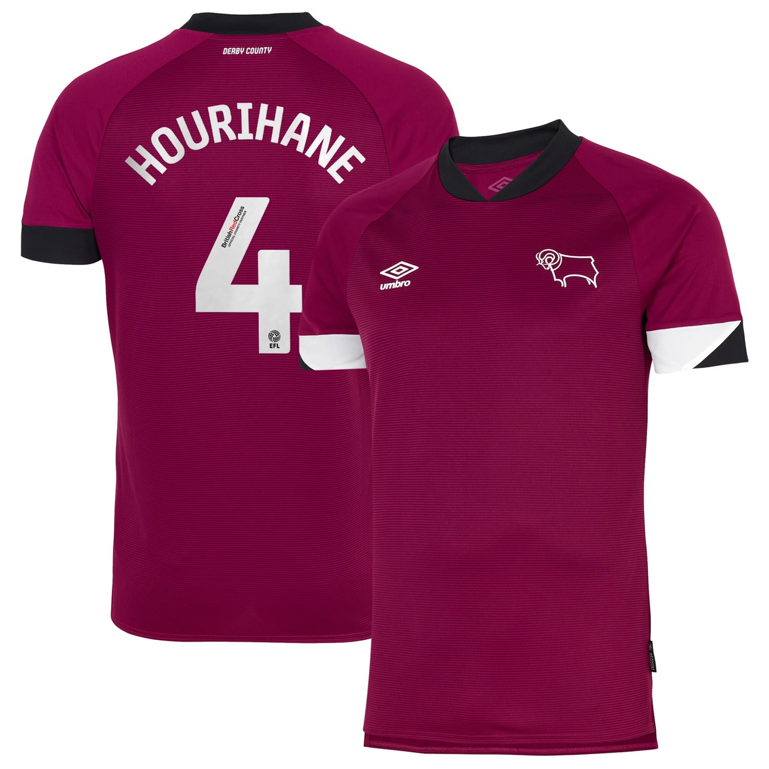 EFL League One Derby County Third Jersey Shirt 2022-23 player Hourihane 4 printing for Men