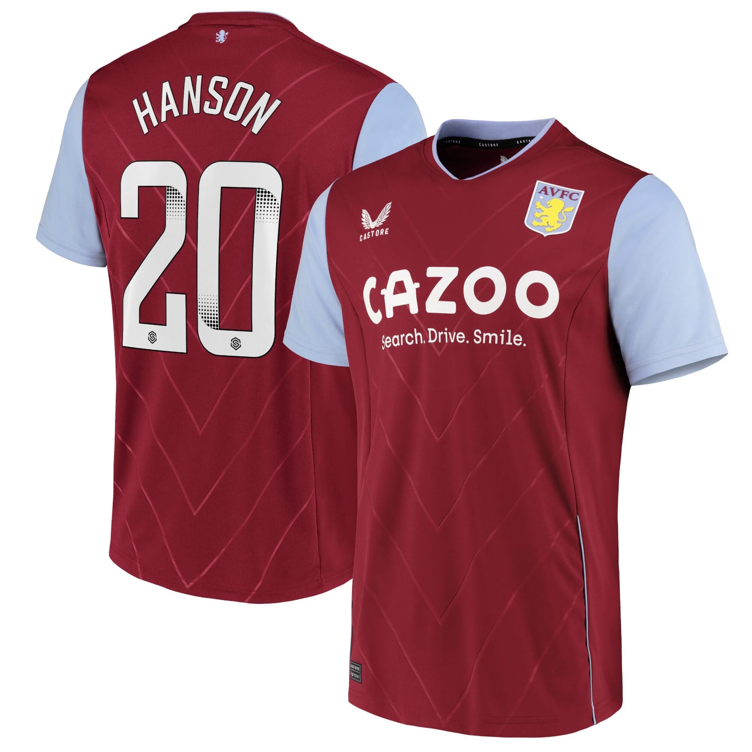 Premier League Aston Villa Home WSL Jersey Shirt 2022-23 player Kirsty Hanson 20 printing for Men