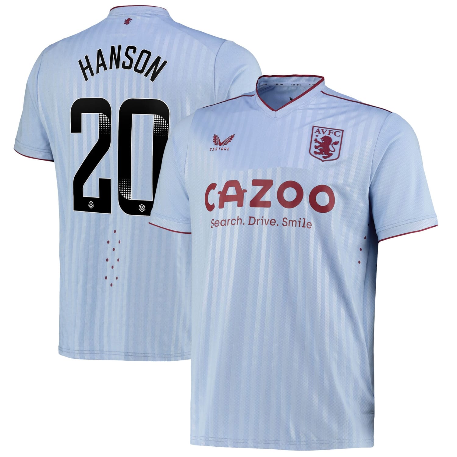 Premier League Aston Villa Away WSL Pro Jersey Shirt 2022-23 player Kirsty Hanson 20 printing for Men