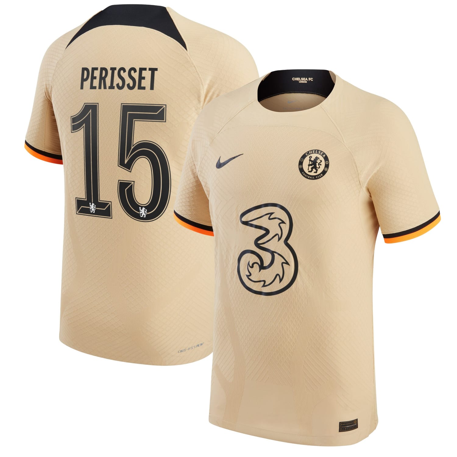 Premier League Chelsea Third Cup Authentic Jersey Shirt 2022-23 player Eve Perisset 15 printing for Men