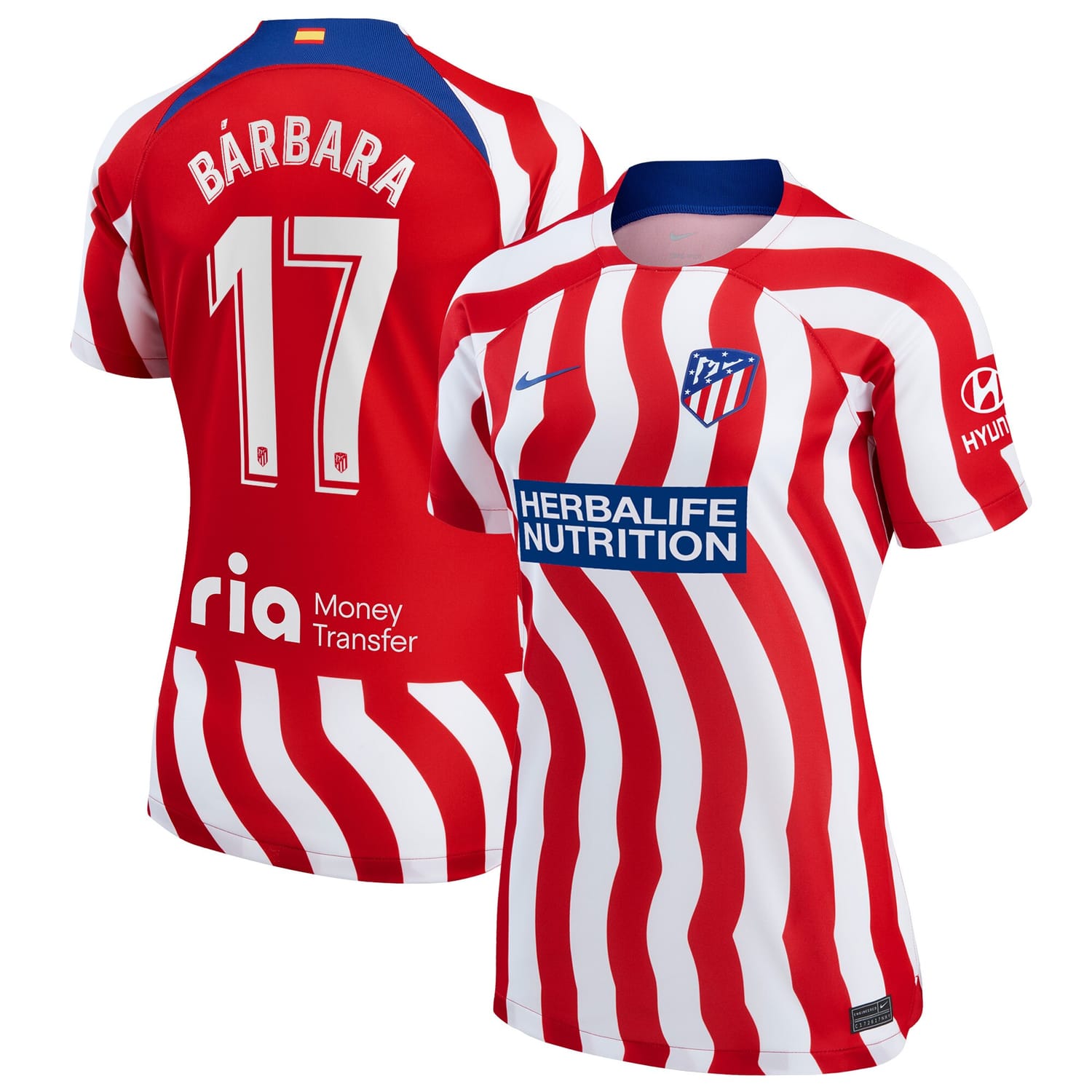 La Liga Atletico de Madrid Home Jersey Shirt 2022-23 player Bárbara Latorre 17 printing for Women