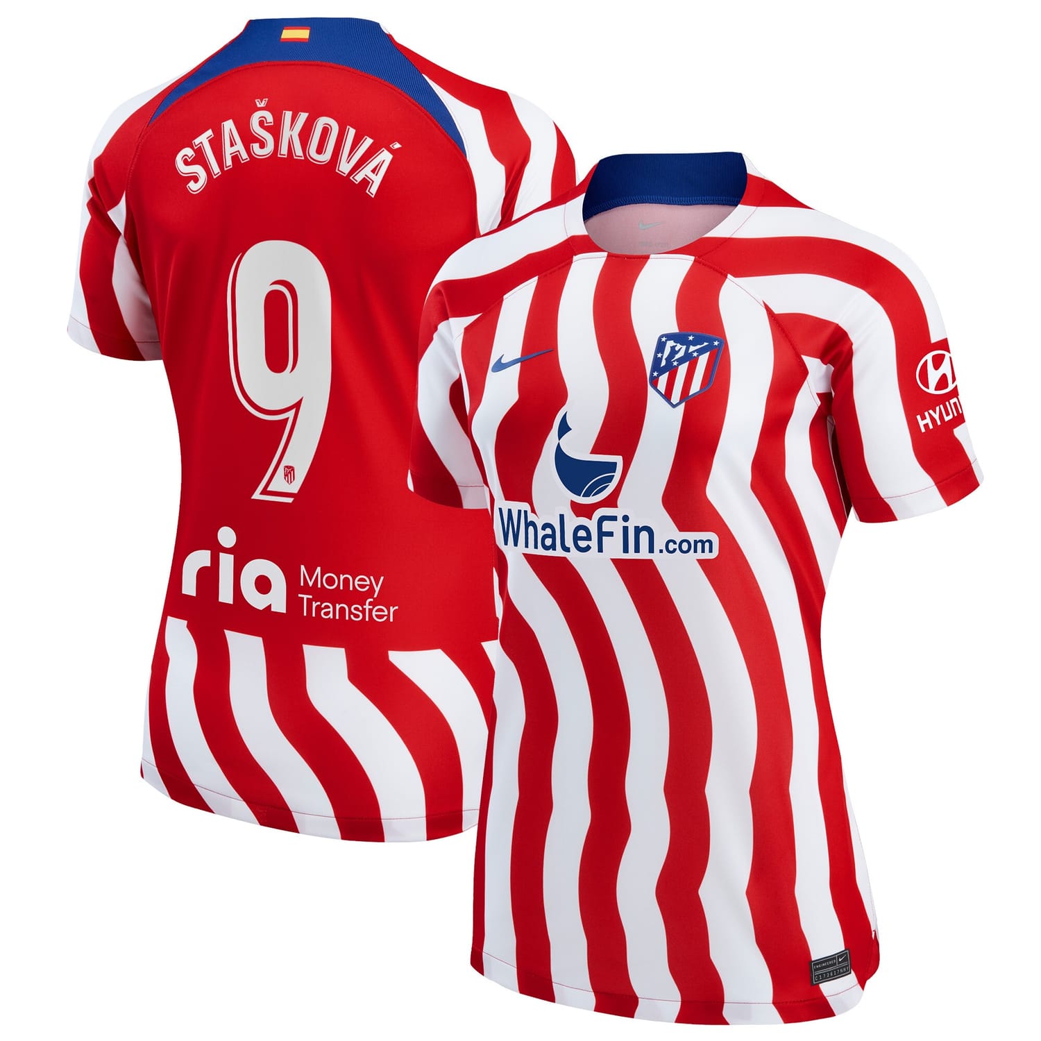 La Liga Atletico de Madrid Home Jersey Shirt 2022-23 player Andrea Stašková 9 printing for Women