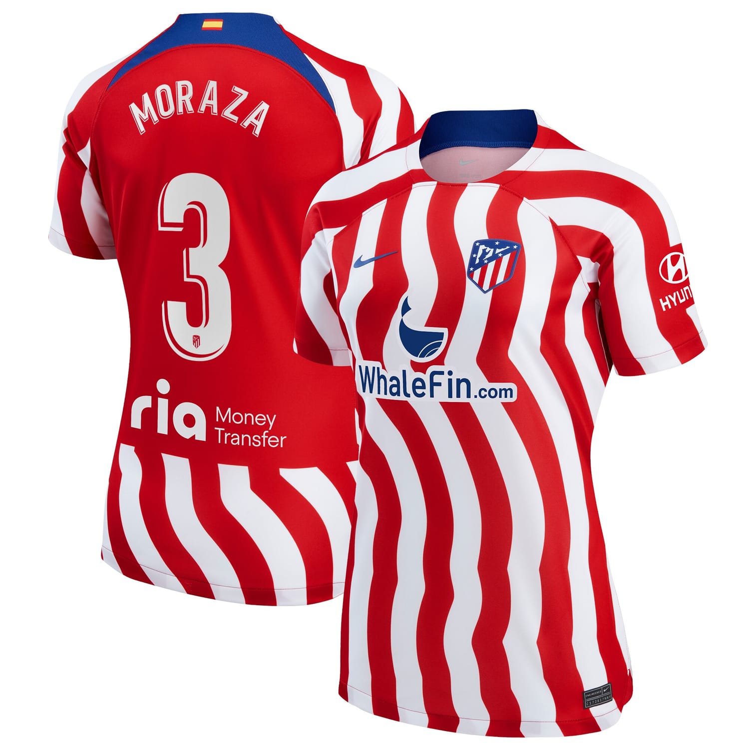 La Liga Atletico de Madrid Home Jersey Shirt 2022-23 player Ainhoa Vicente Moraza 3 printing for Women