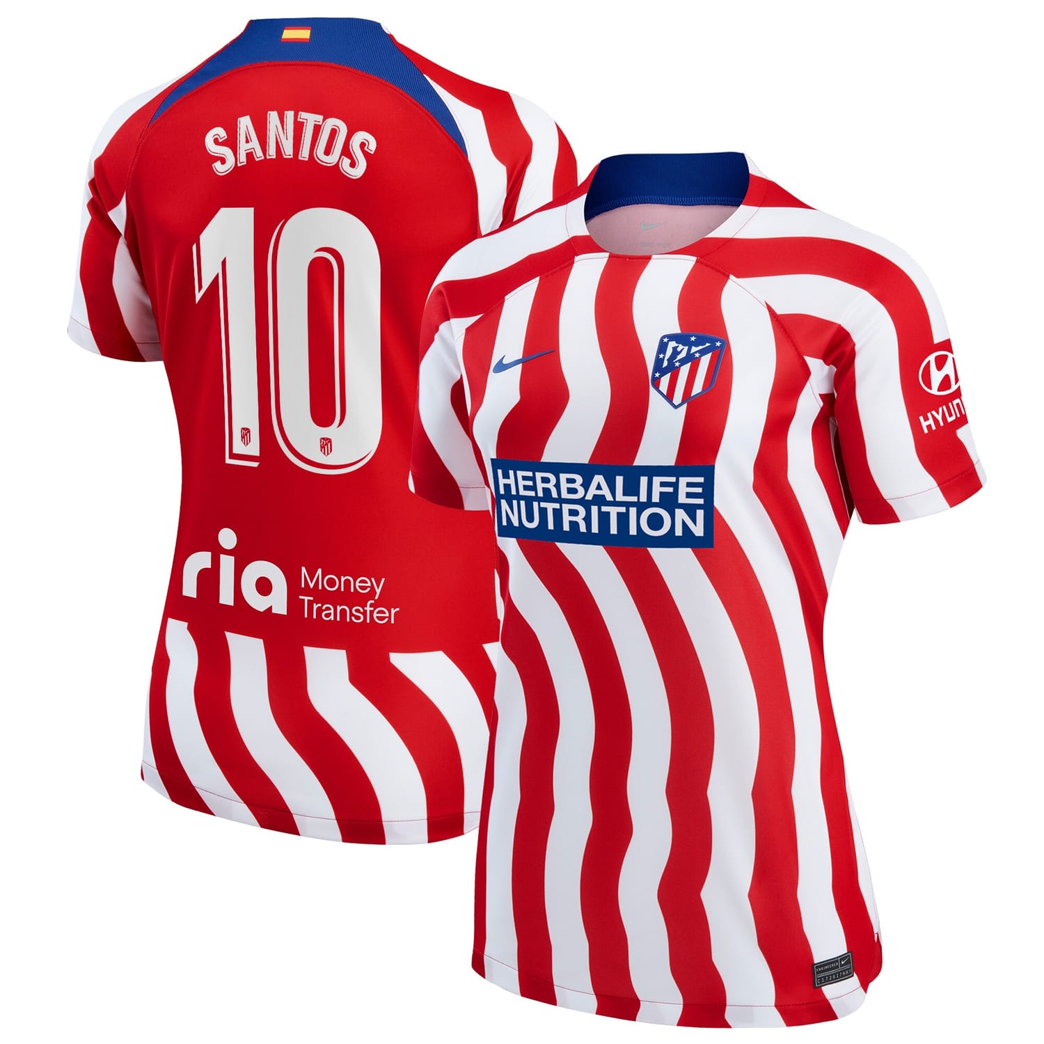 La Liga Atletico de Madrid Home Jersey Shirt 2022-23 player Leicy Santos 10 printing for Women