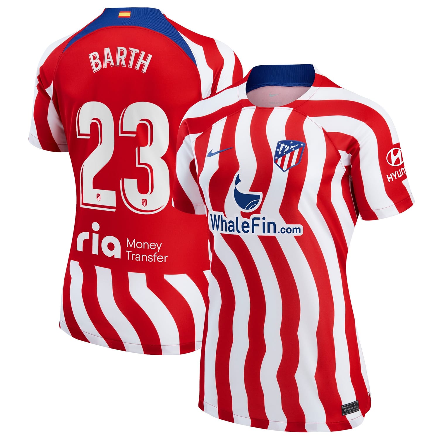 La Liga Atletico de Madrid Home Jersey Shirt 2022-23 player Merle Barth 23 printing for Women
