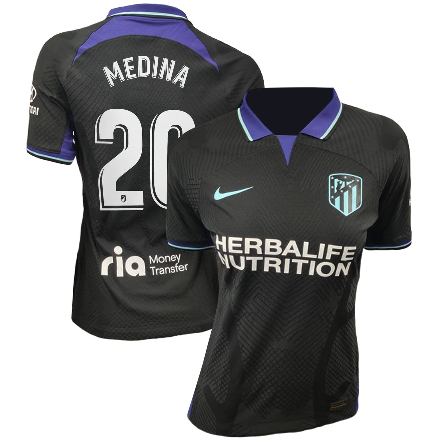 La Liga Atletico de Madrid Away Jersey Shirt 2022-23 player Andrea Medina 20 printing for Women