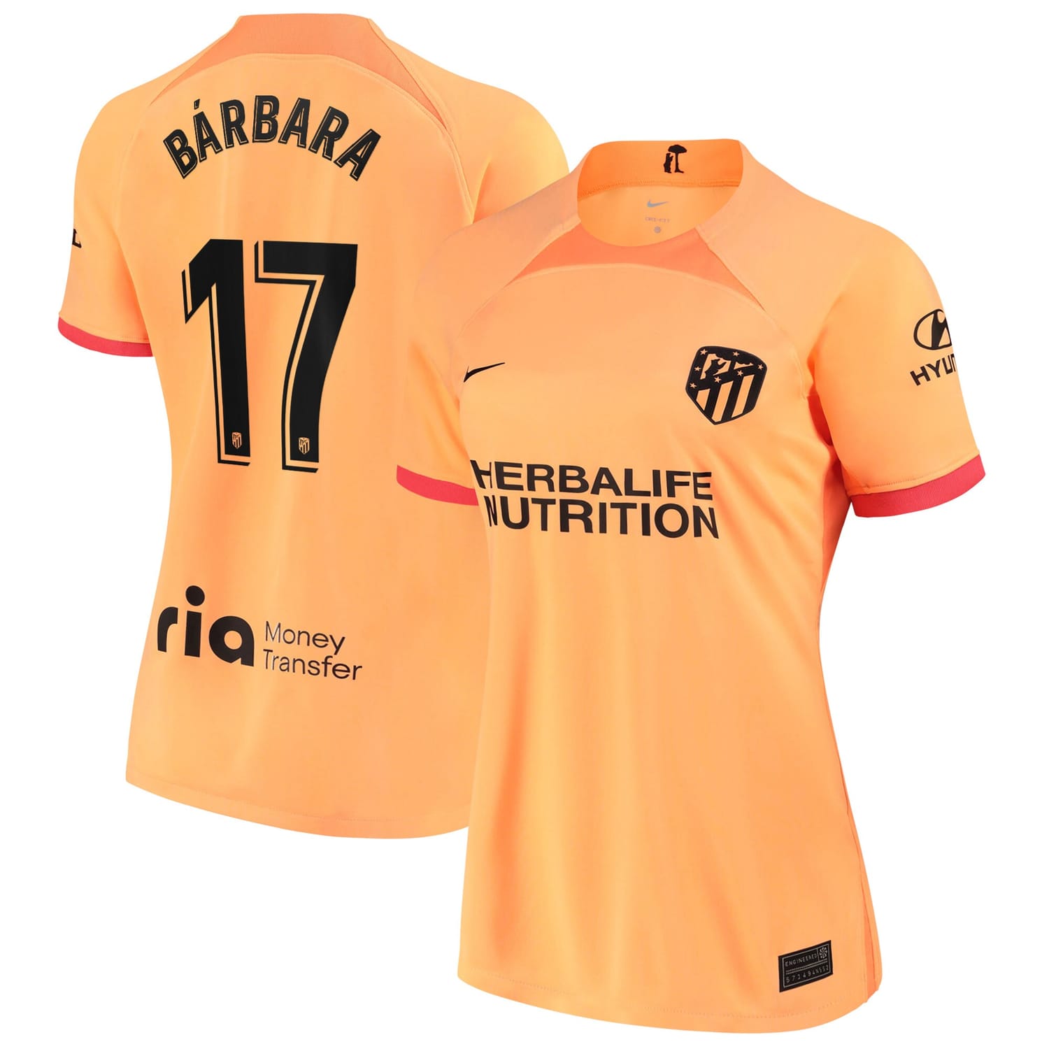 La Liga Atletico de Madrid Third Jersey Shirt 2022-23 player Bárbara Latorre 17 printing for Women