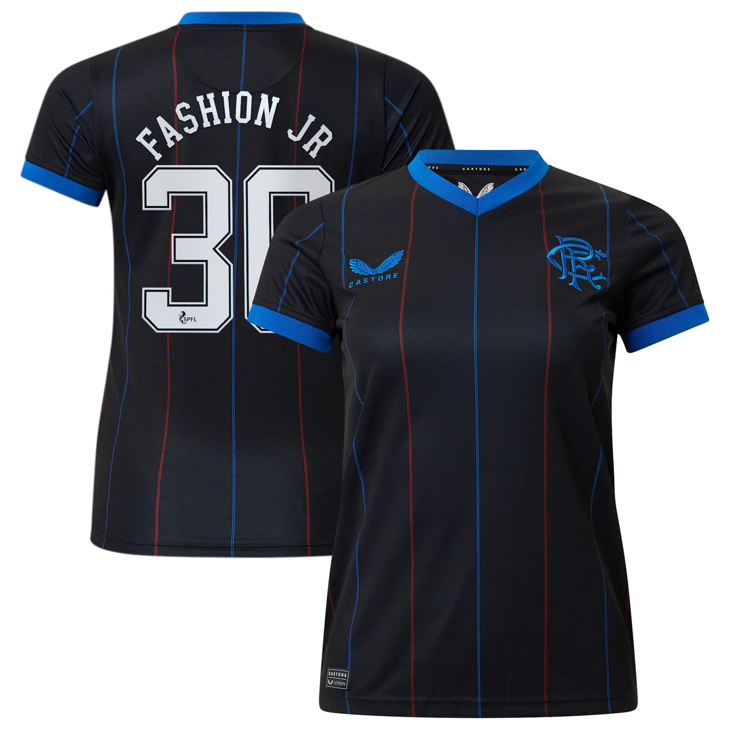 Scottish Premiership Rangers FC Fourth Jersey Shirt 2022-23 player Fashion Jr 30 printing for Women