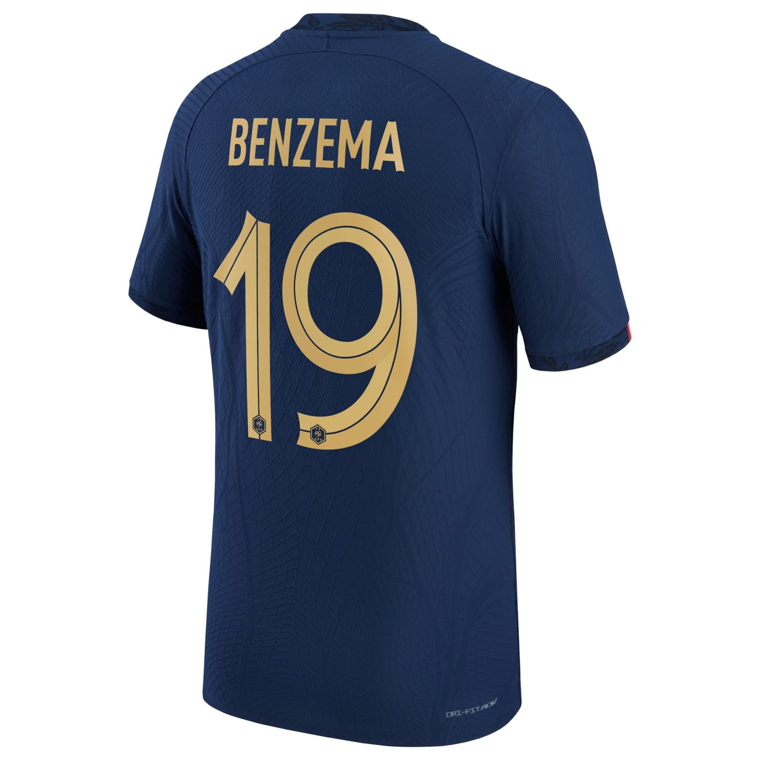 France National Team Home Authentic Jersey Shirt 2022 player Karim Benzema 19 printing for Men