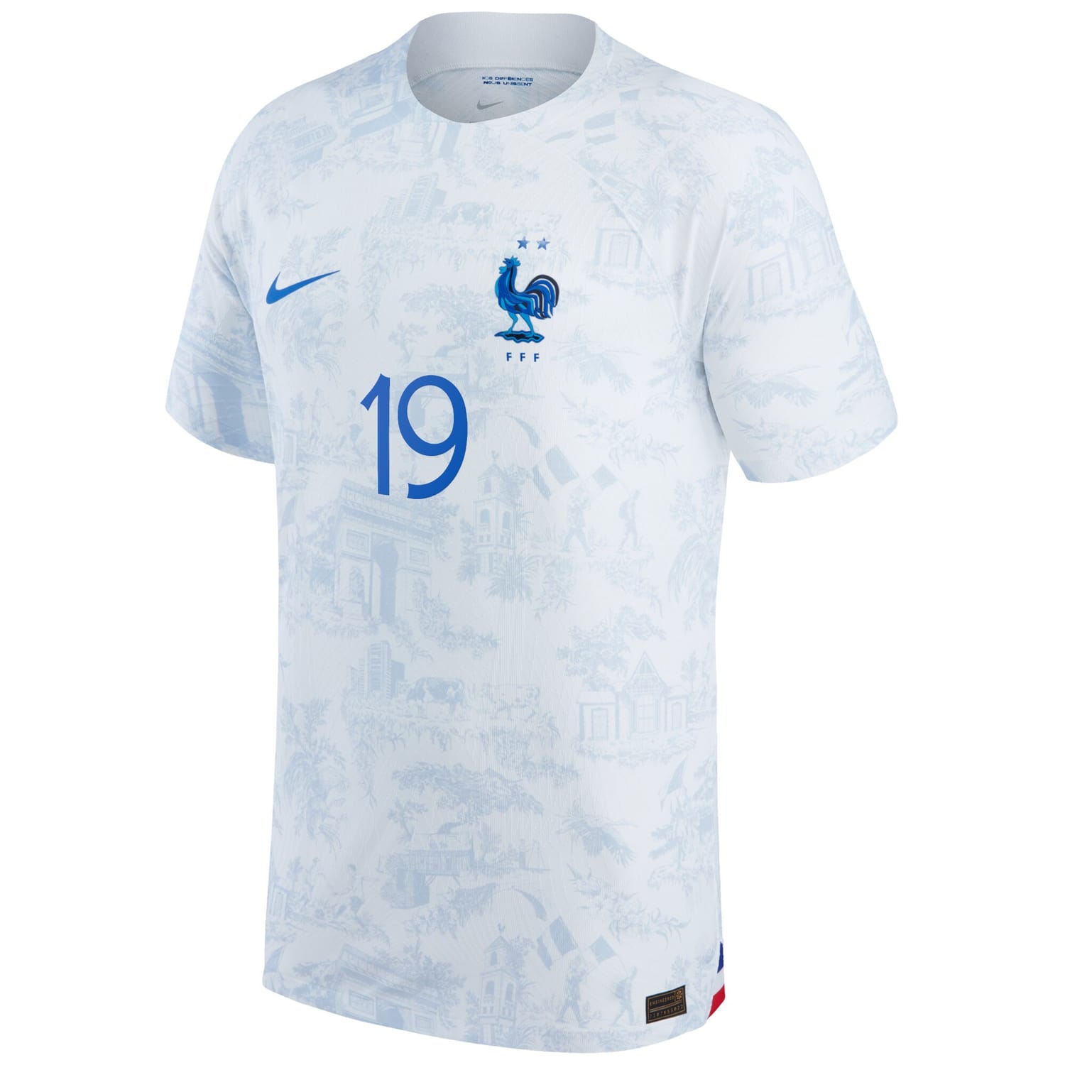 France National Team Away Authentic Jersey Shirt 2022 player Karim Benzema 19 printing for Men