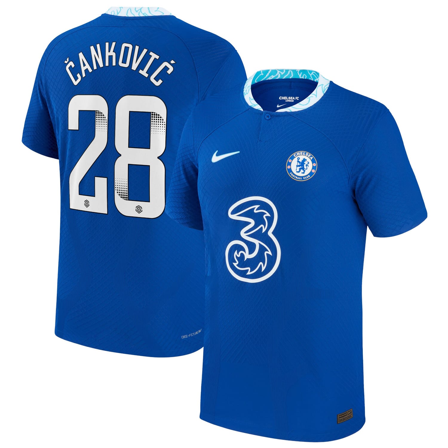 Premier League Chelsea Home WSL Authentic Jersey Shirt 2022-23 player Jelena Cankovic 28 printing for Men