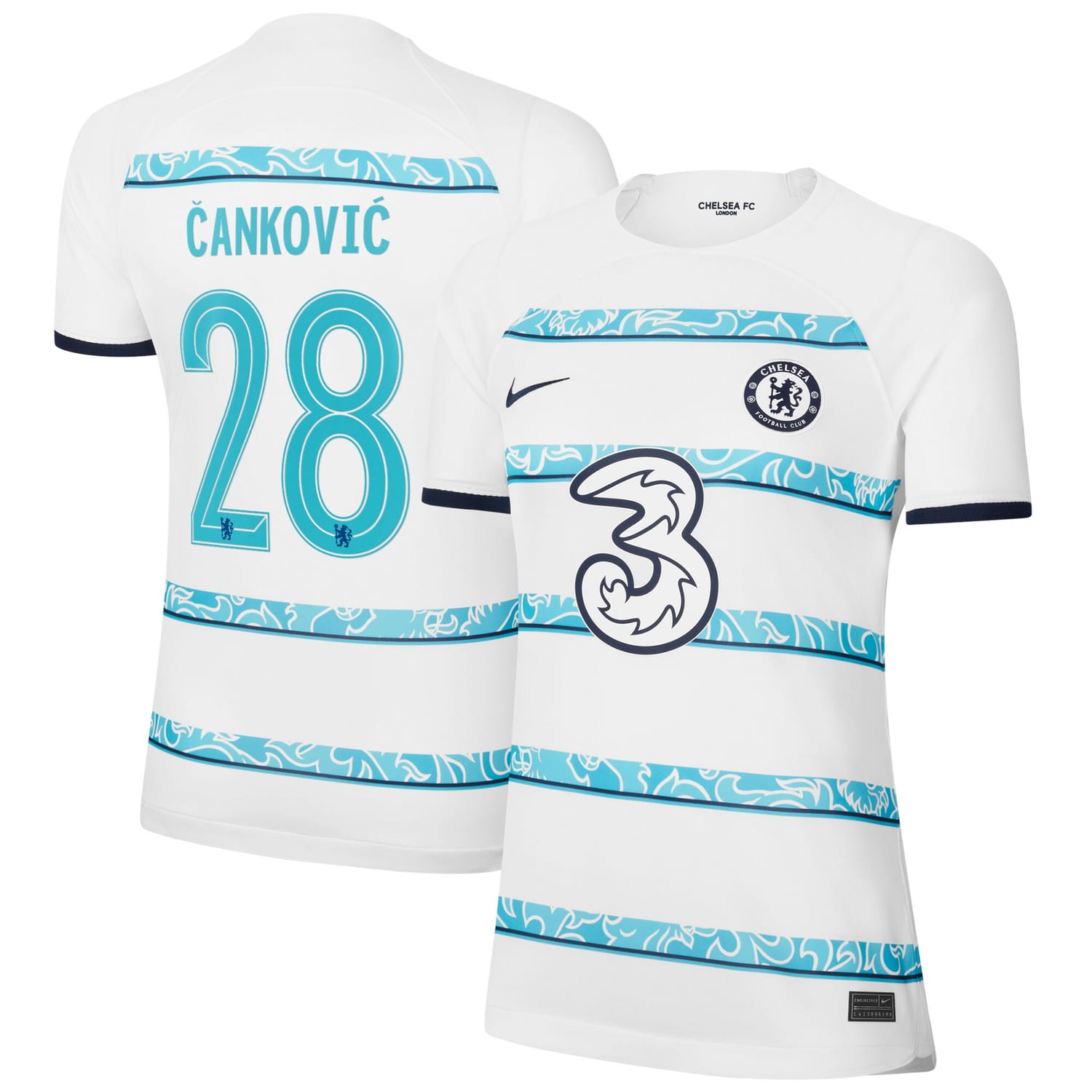 Premier League Chelsea Away Cup Jersey Shirt 2022-23 player Jelena Cankovic 28 printing for Women