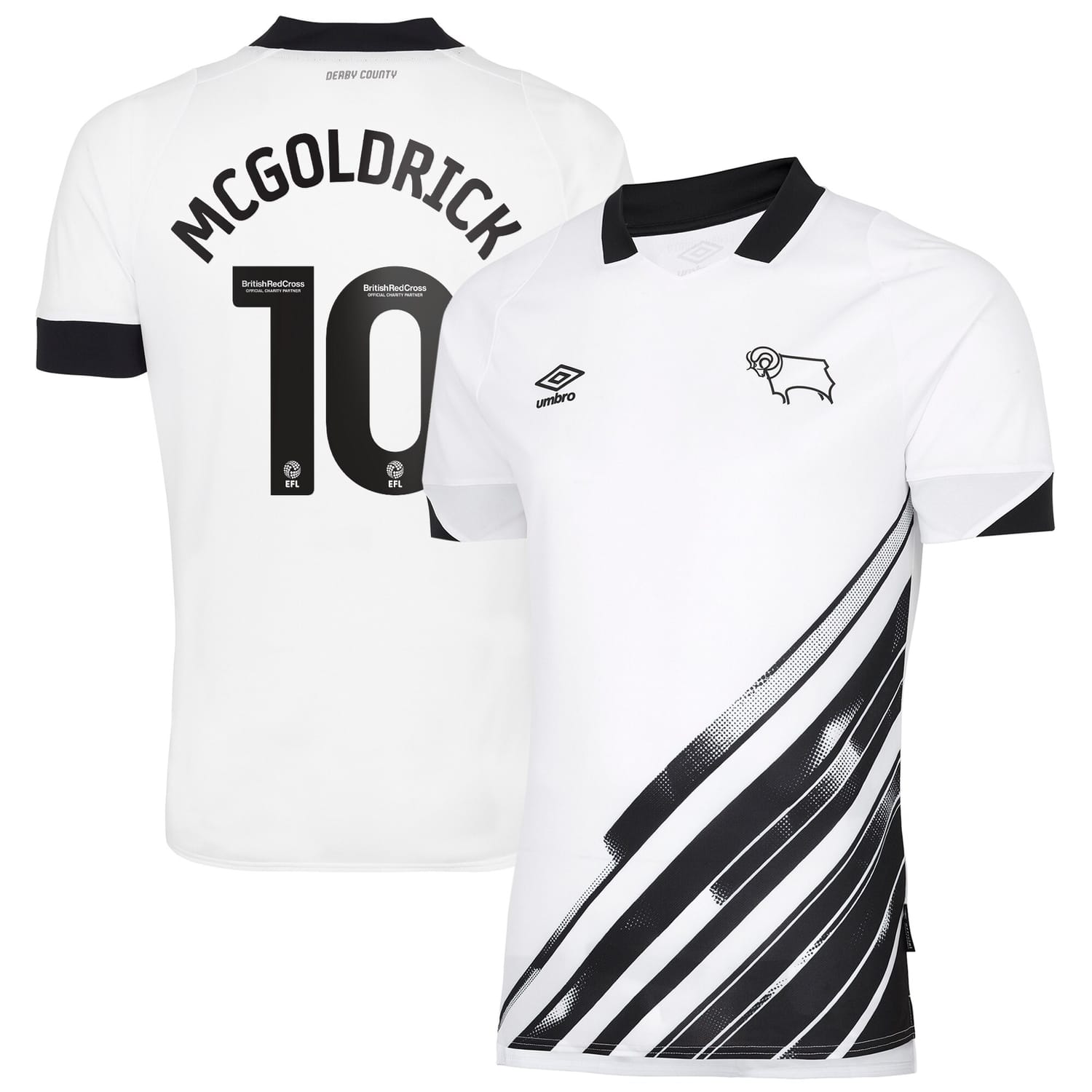 EFL League One Derby County Home Jersey Shirt 2022-23 player McGoldrick 10 printing for Men