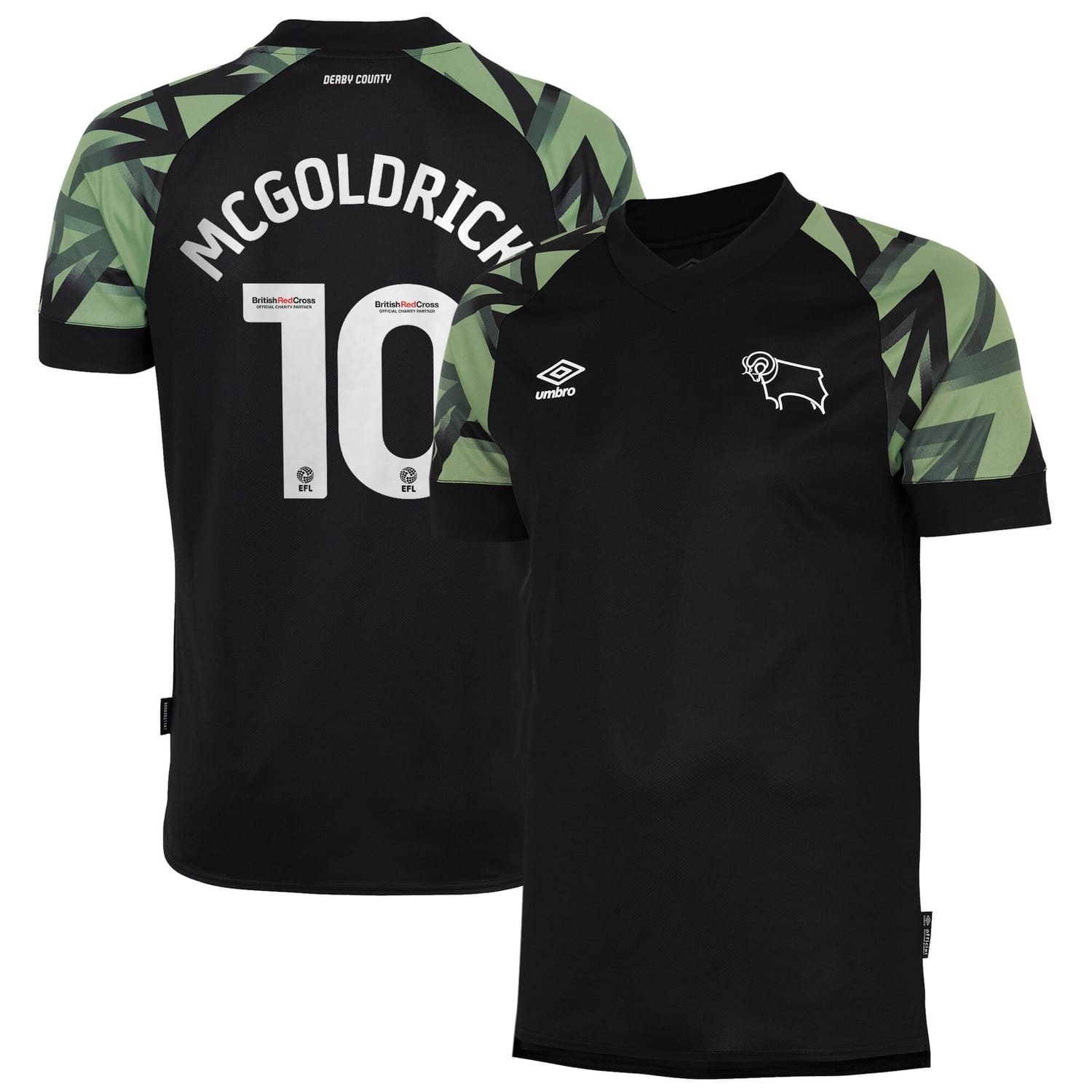 EFL League One Derby County Away Jersey Shirt 2022-23 player McGoldrick 10 printing for Men