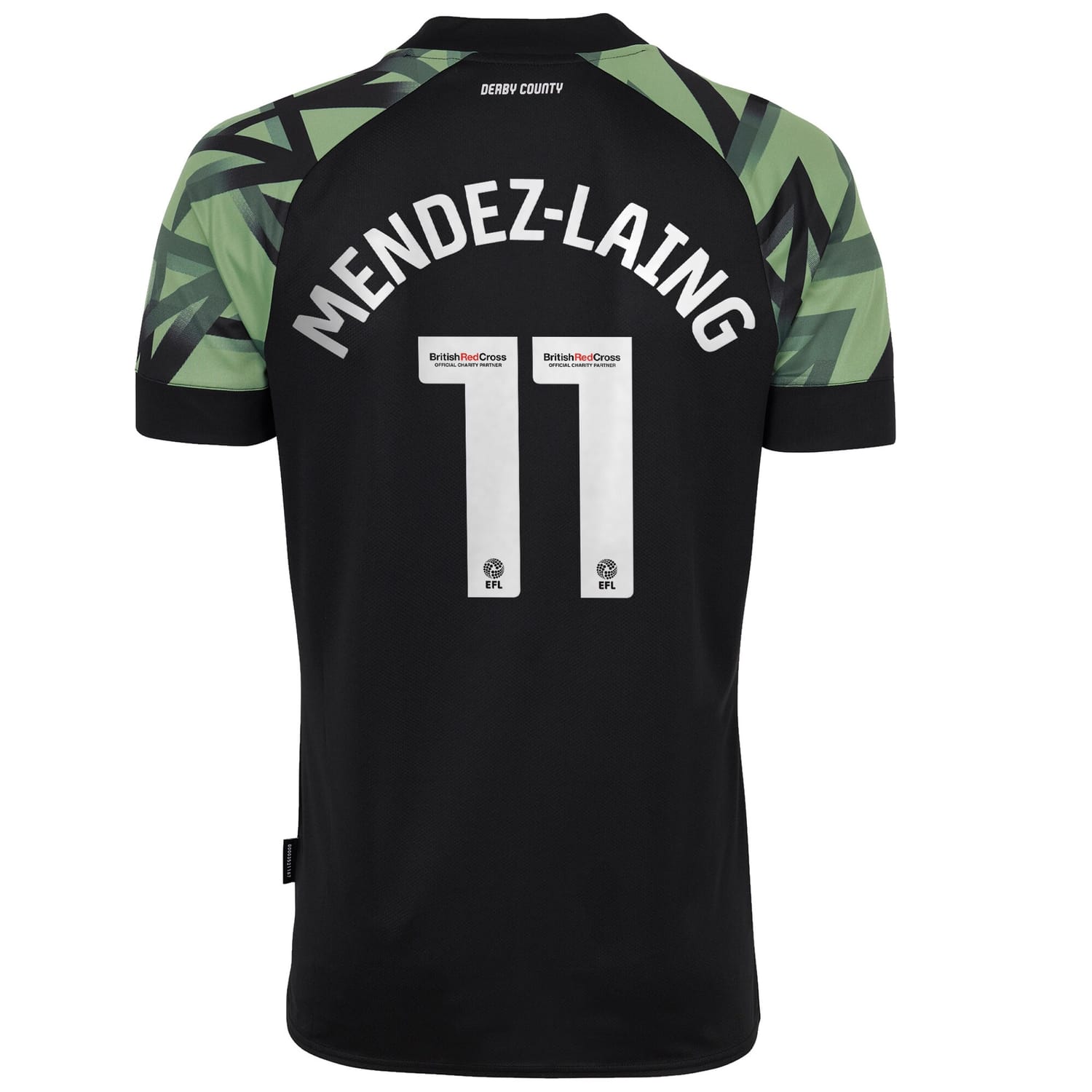 EFL League One Derby County Away Jersey Shirt 2022-23 player Mendez-Laing 11 printing for Men