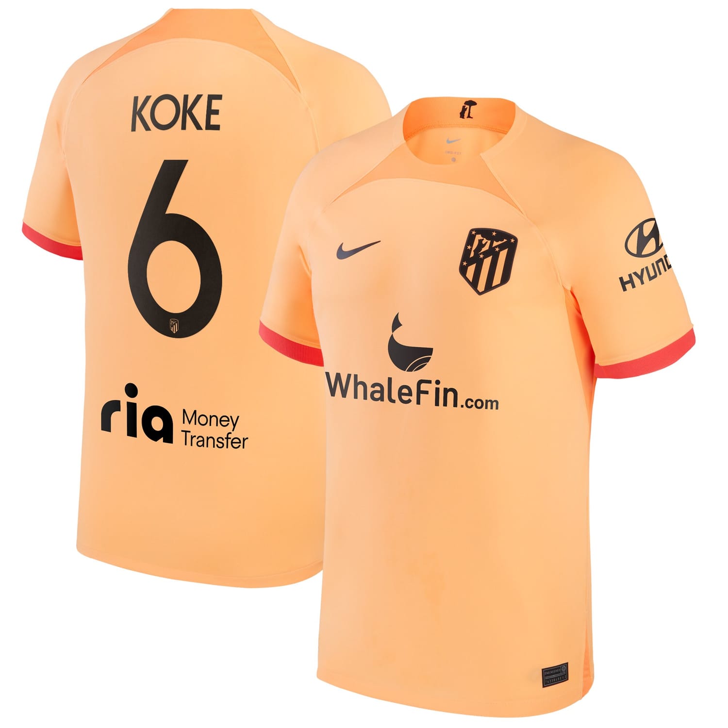 La Liga Atletico de Madrid Third Metropolitano Jersey Shirt 2022-23 player Koke 6 printing for Men