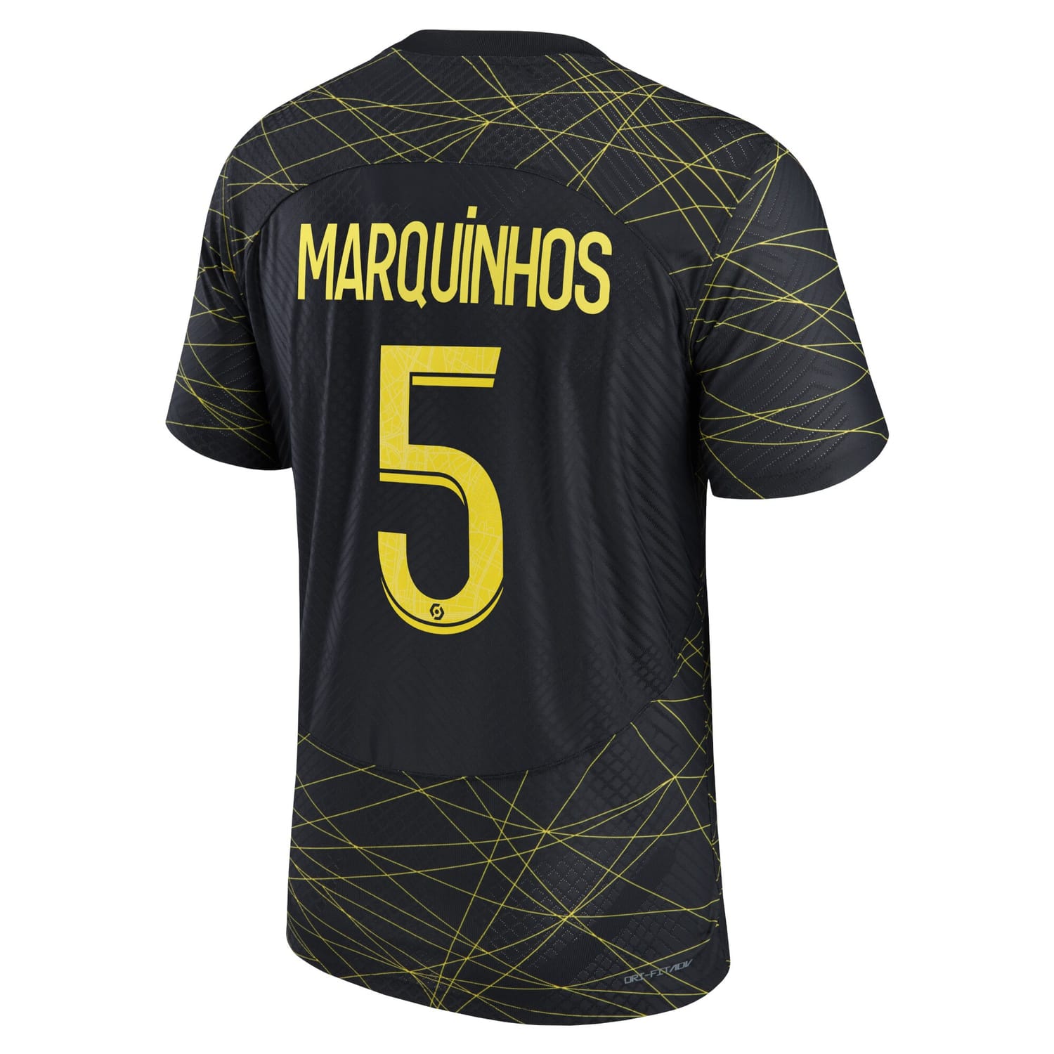 Ligue 1 Paris Saint-Germain Fourth Authentic Jersey Shirt 2022-23 player Marquinhos 5 printing for Men