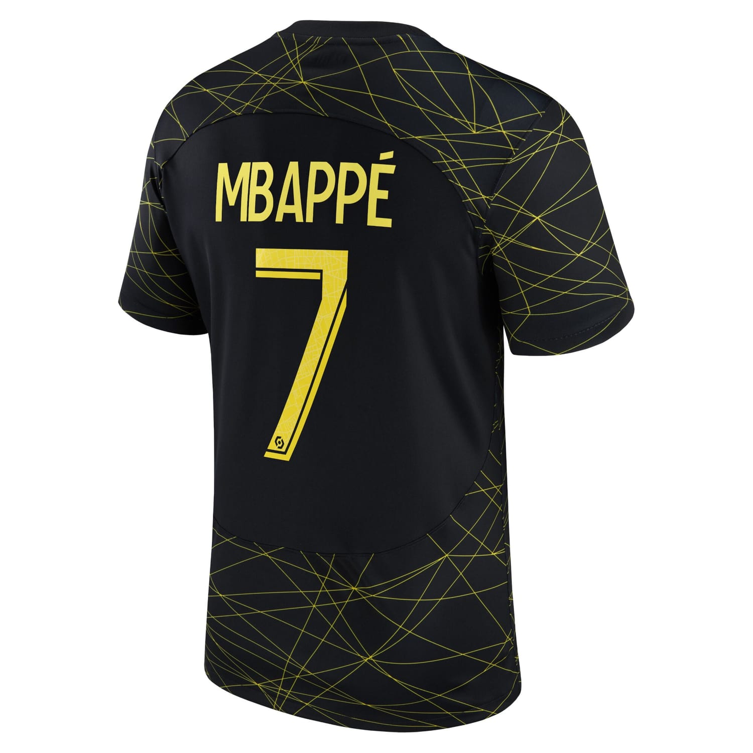 Ligue 1 Paris Saint-Germain Fourth Jersey Shirt 2022-23 player Kylian Mbappe 7 printing for Men