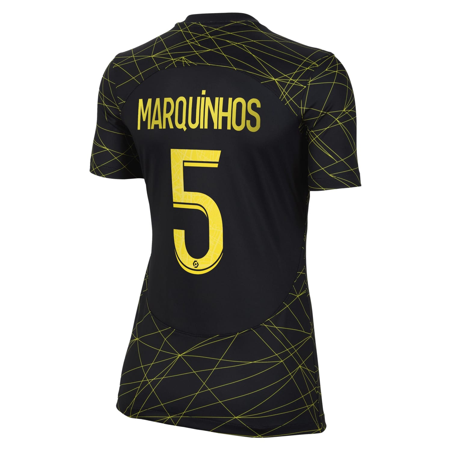 Ligue 1 Paris Saint-Germain Fourth Jersey Shirt 2022-23 player Marquinhos 5 printing for Women