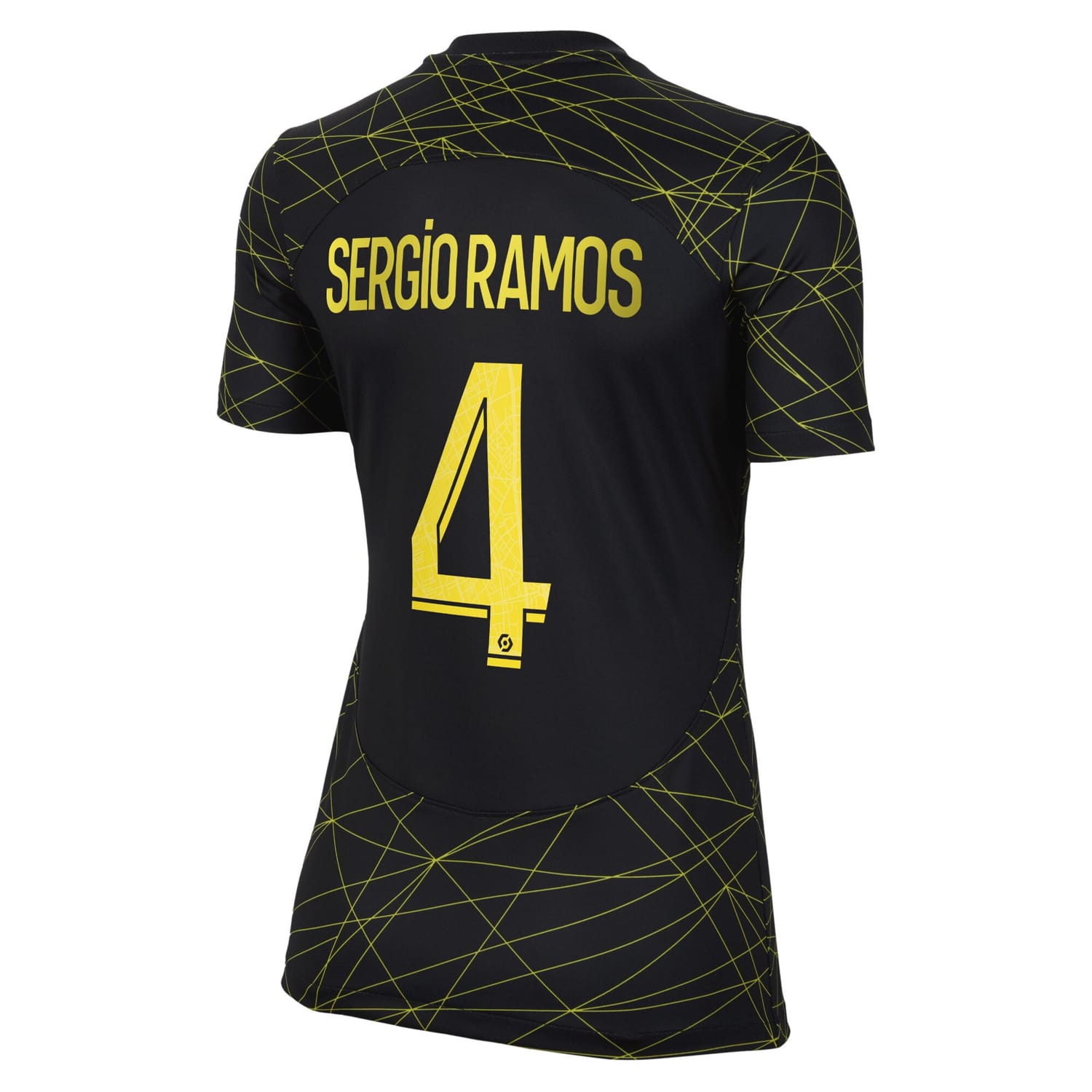 Ligue 1 Paris Saint-Germain Fourth Jersey Shirt 2022-23 player Sergio Ramos 4 printing for Women