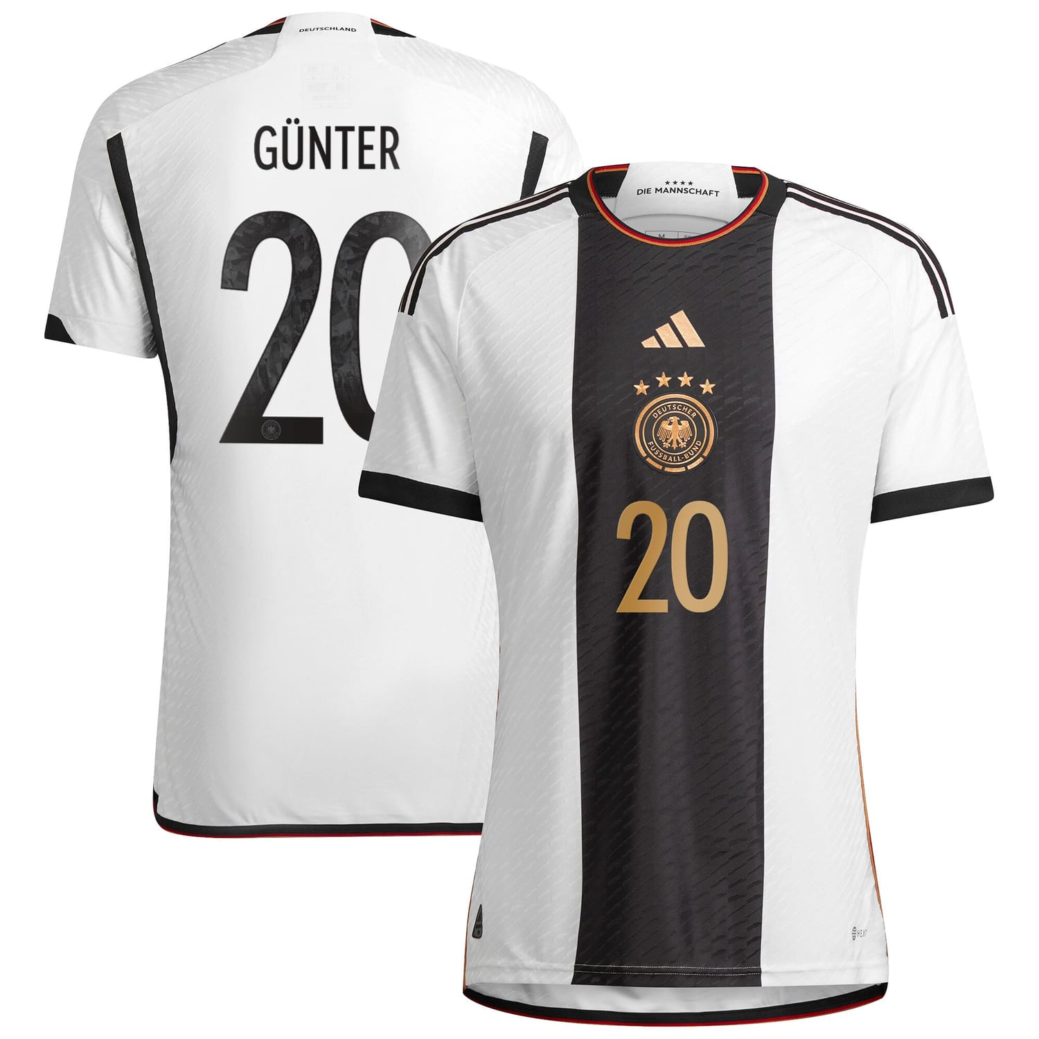 Germany National Team Home Authentic Jersey Shirt 2022 player Christian Günter 20 printing for Men