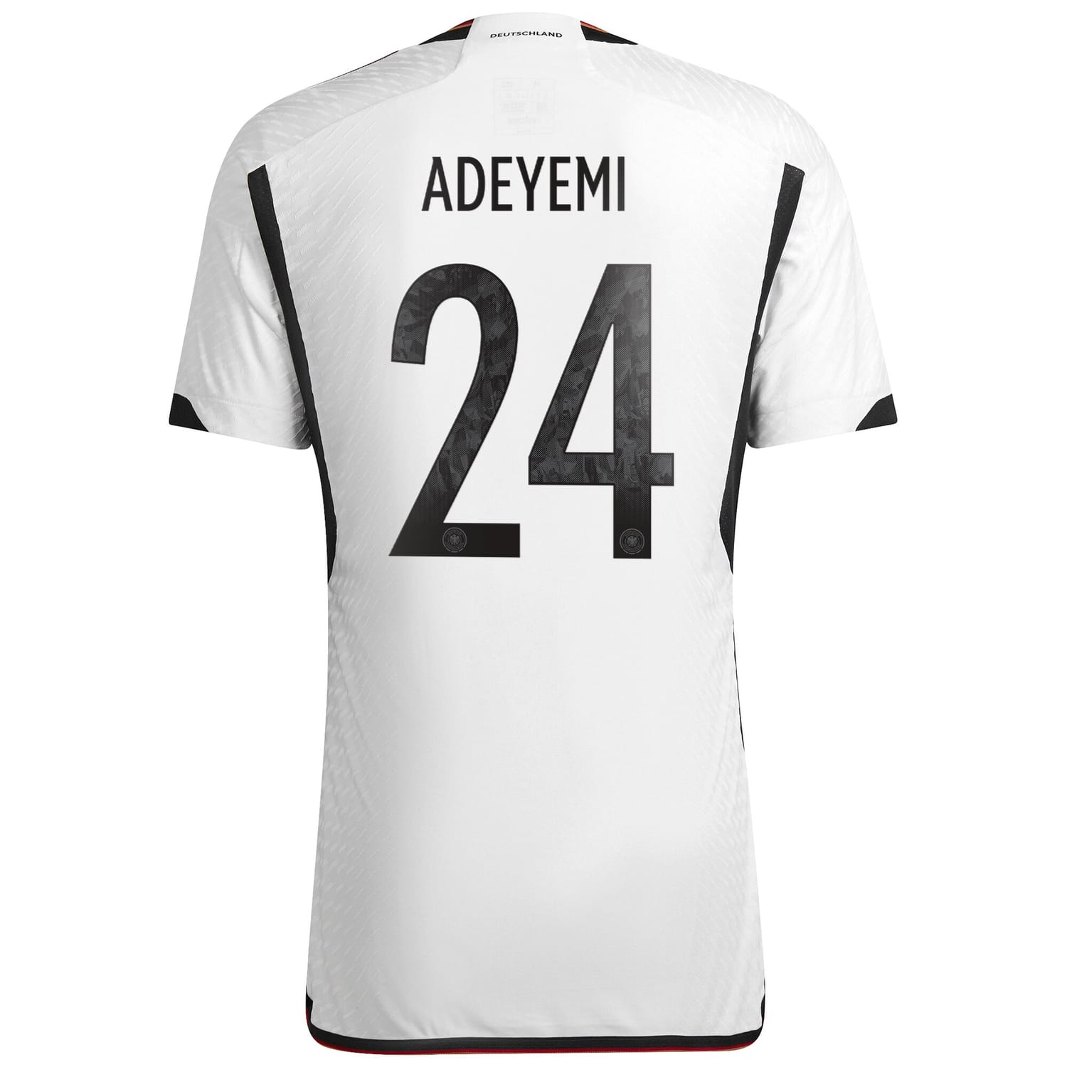 Germany National Team Home Authentic Jersey Shirt 2022 player Karim Adeyemi 24 printing for Men